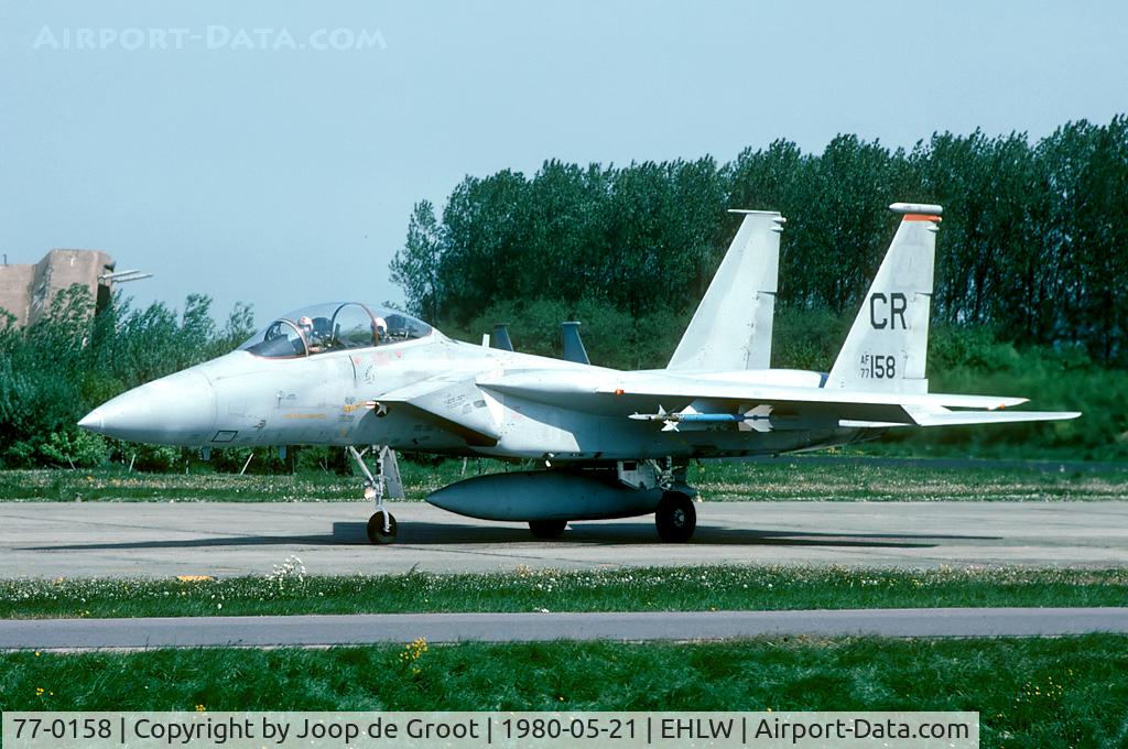 77-0158, 1977 McDonnell Douglas F-15B Eagle C/N 0373/B049, Flew some missions from Leeuwarden.