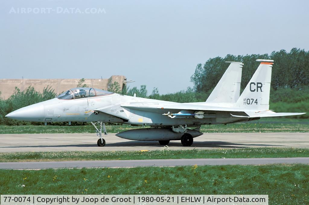 77-0074, 1977 McDonnell Douglas F-15A Eagle C/N 0350/A286, Flew some missions from Leeuwarden.