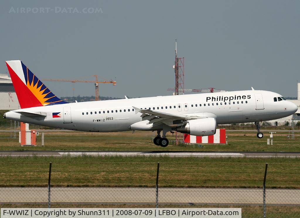 F-WWIZ, 2008 Airbus A320-214 C/N 3553, C/n 3553 - To be RP-C8612