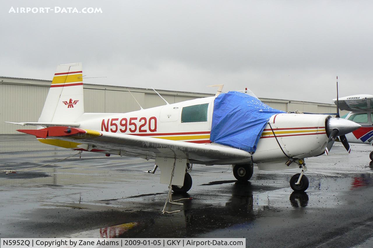 N5952Q, 1965 Mooney M20E C/N 838, At Arlington Municipal Parked in known icing conditions...hehe