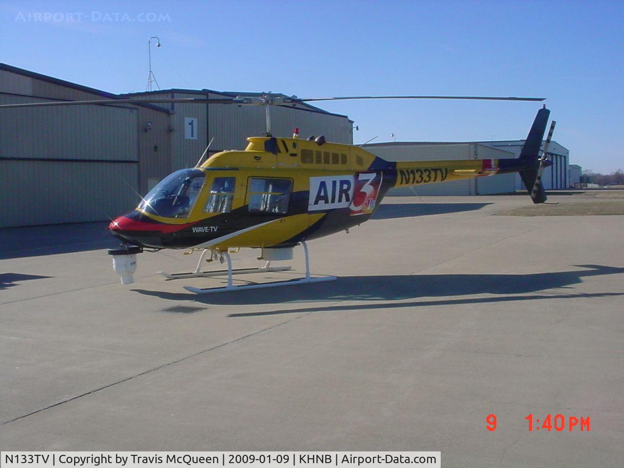 N133TV, 1976 Bell 206B JetRanger II C/N 2058, Parked on ramp @ KHNB on 1/9/09... In front of DCFS...