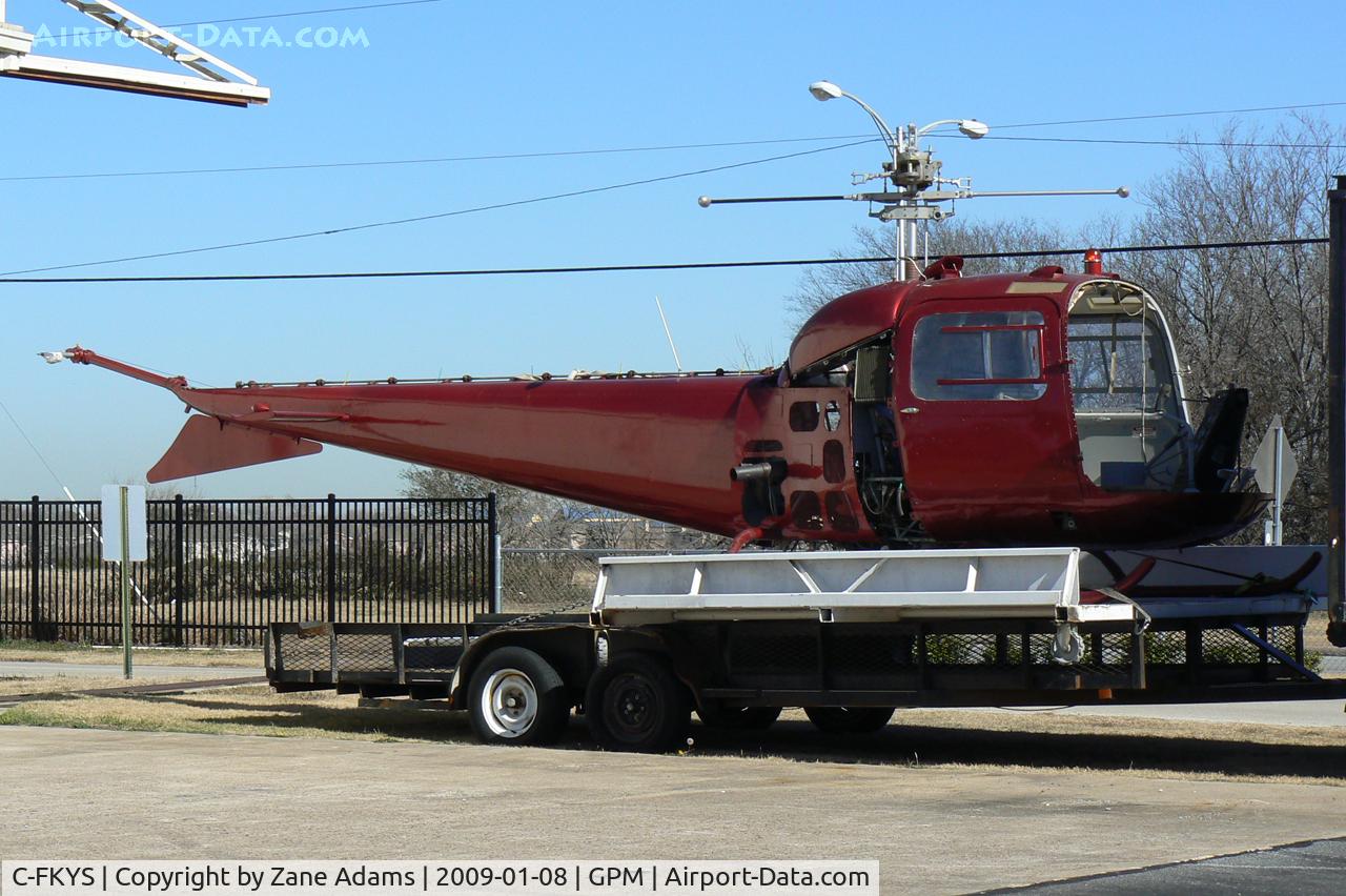 C-FKYS, Bell 47J-2 Ranger Ranger C/N 1423, At Grand Prairie Municipal - No registration noted - Data plate states SN 1423.