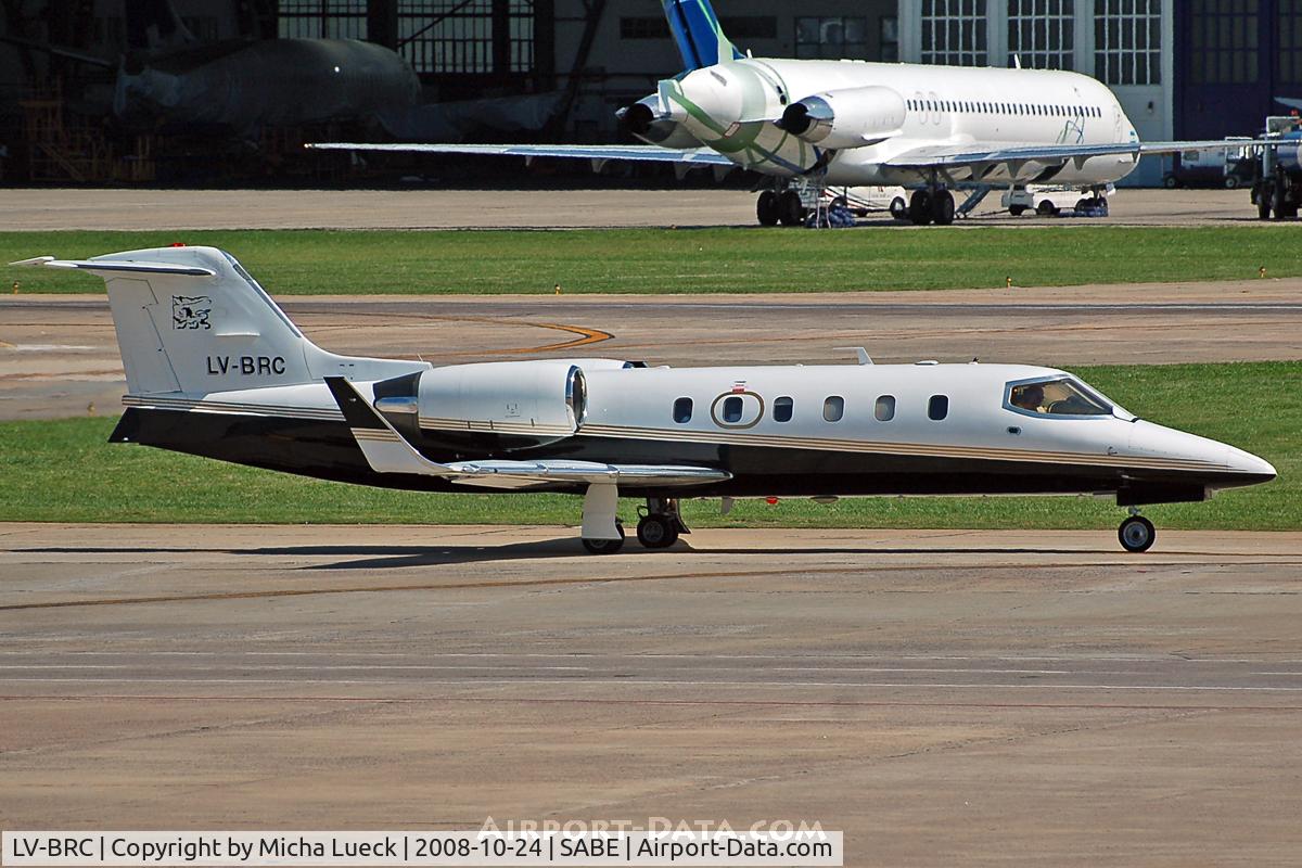 LV-BRC, 1992 Learjet 31A C/N 058, At Aeroparque (AEP)