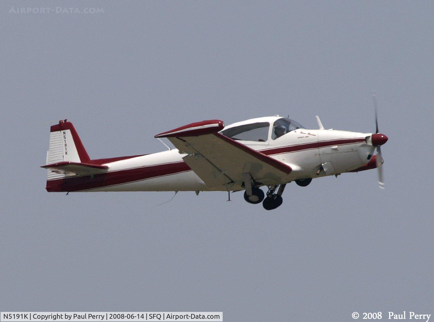 N5191K, 1950 Ryan NAVION B C/N NAV-4-2091B, Gear up, and she's gone