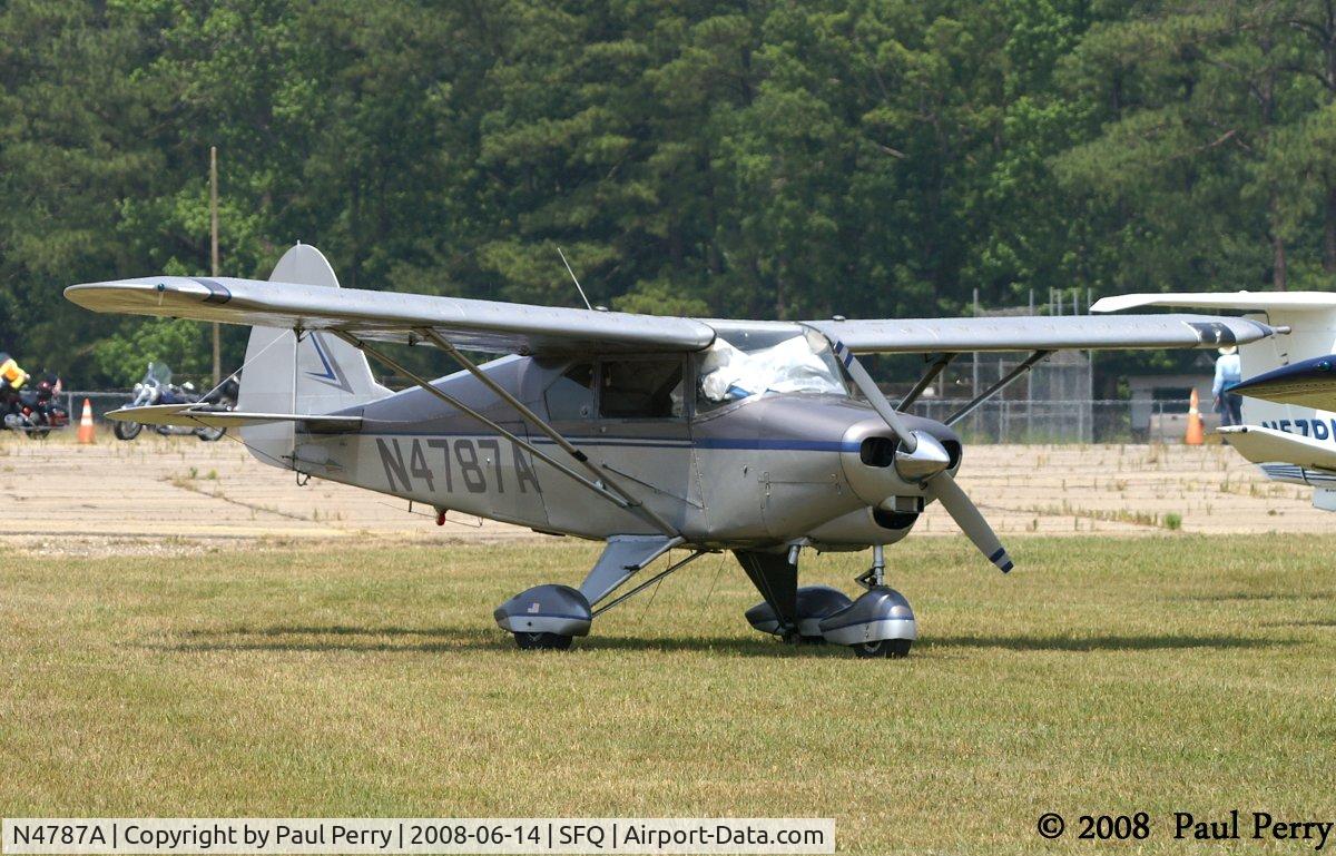 N4787A, 1956 Piper PA-22-150 C/N 22-3938, Trike looking very metallic