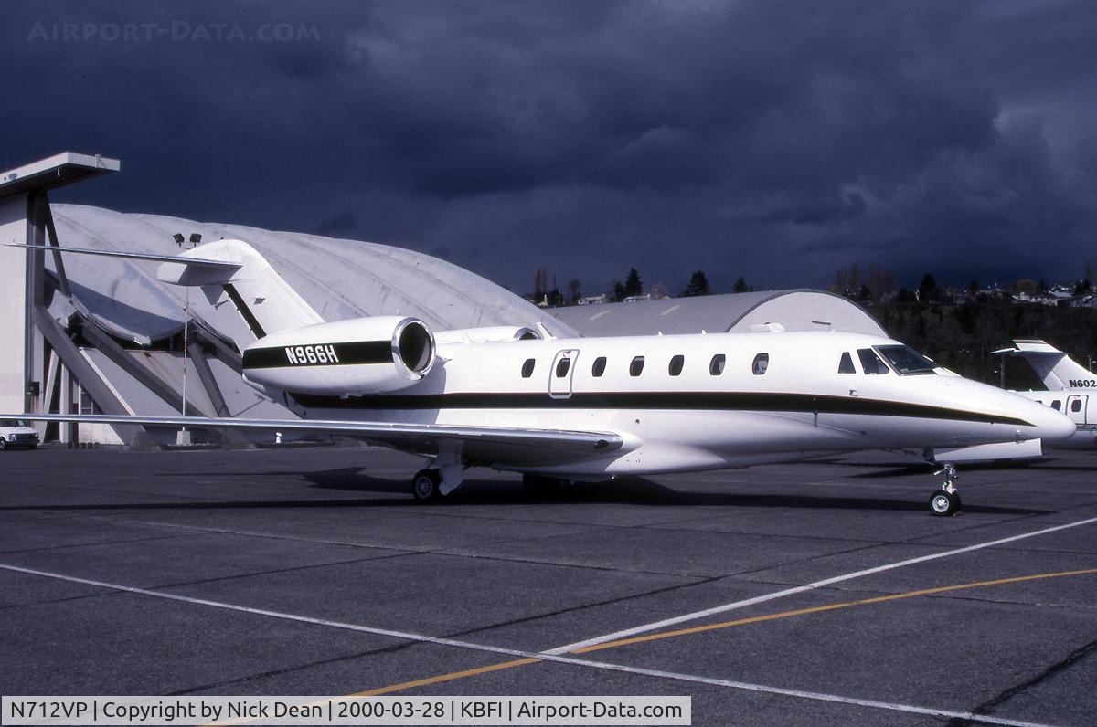 N712VP, 1997 Cessna 750 Citation X Citation X C/N 750-0012, KBFI (Seven airframes have carried N966H this Slicer is now registered N712VP as posted)