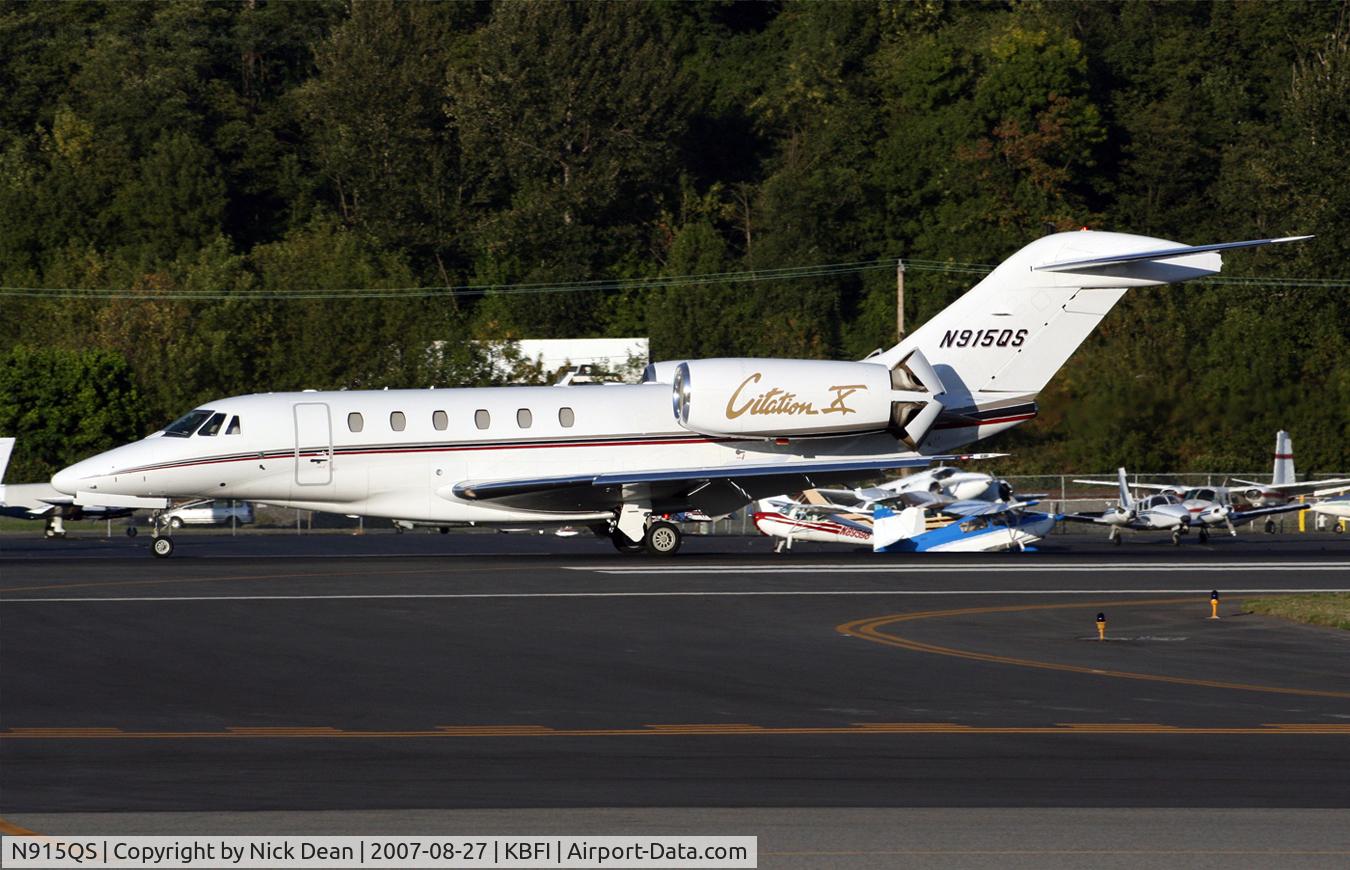 N915QS, 1996 Cessna 750 Citation X Citation X C/N 750-0015, KBFI (Seen here as a Netjets hack this Slicer is currently registered in Australia as VH-XCJ)