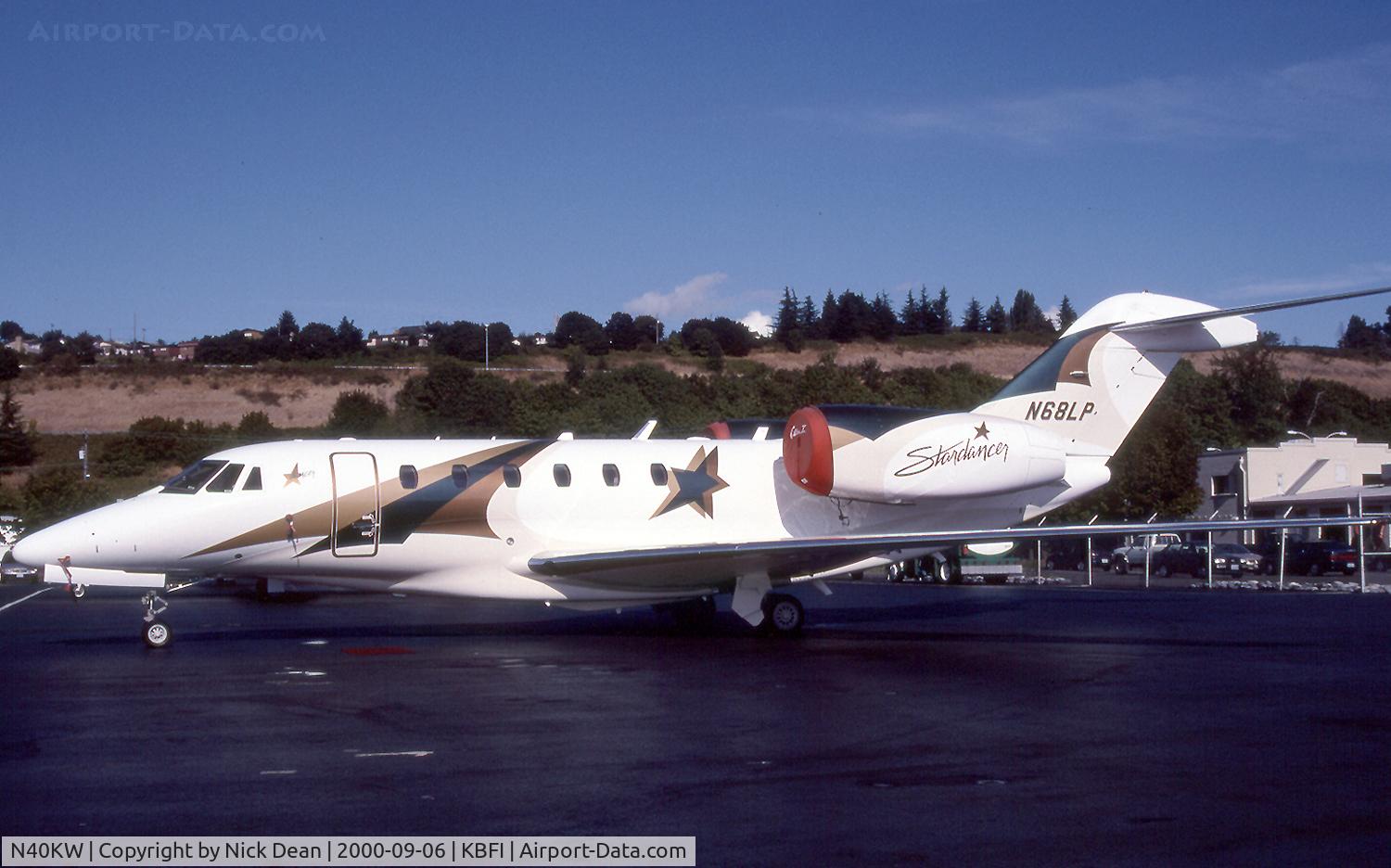 N40KW, 1998 Cessna 750 Citation X C/N 750-0040, KBFI (Seen here as N68LP the first of 2 Slicers to carry this reg this airframe is currently registered N40KW as posted)
