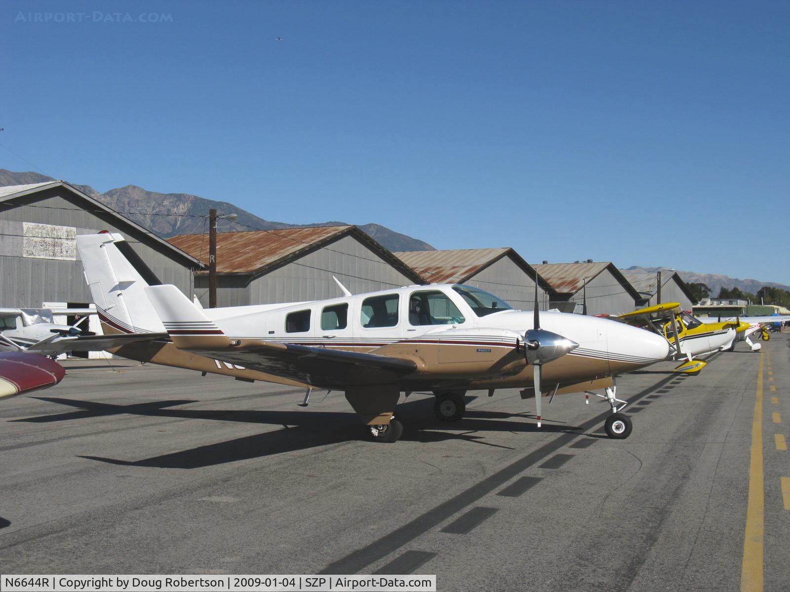 N6644R, 1974 Beech 58 Baron C/N TH-544, 1974 Beech 58 Baron, two Continental IO-520-C 285 Hp each