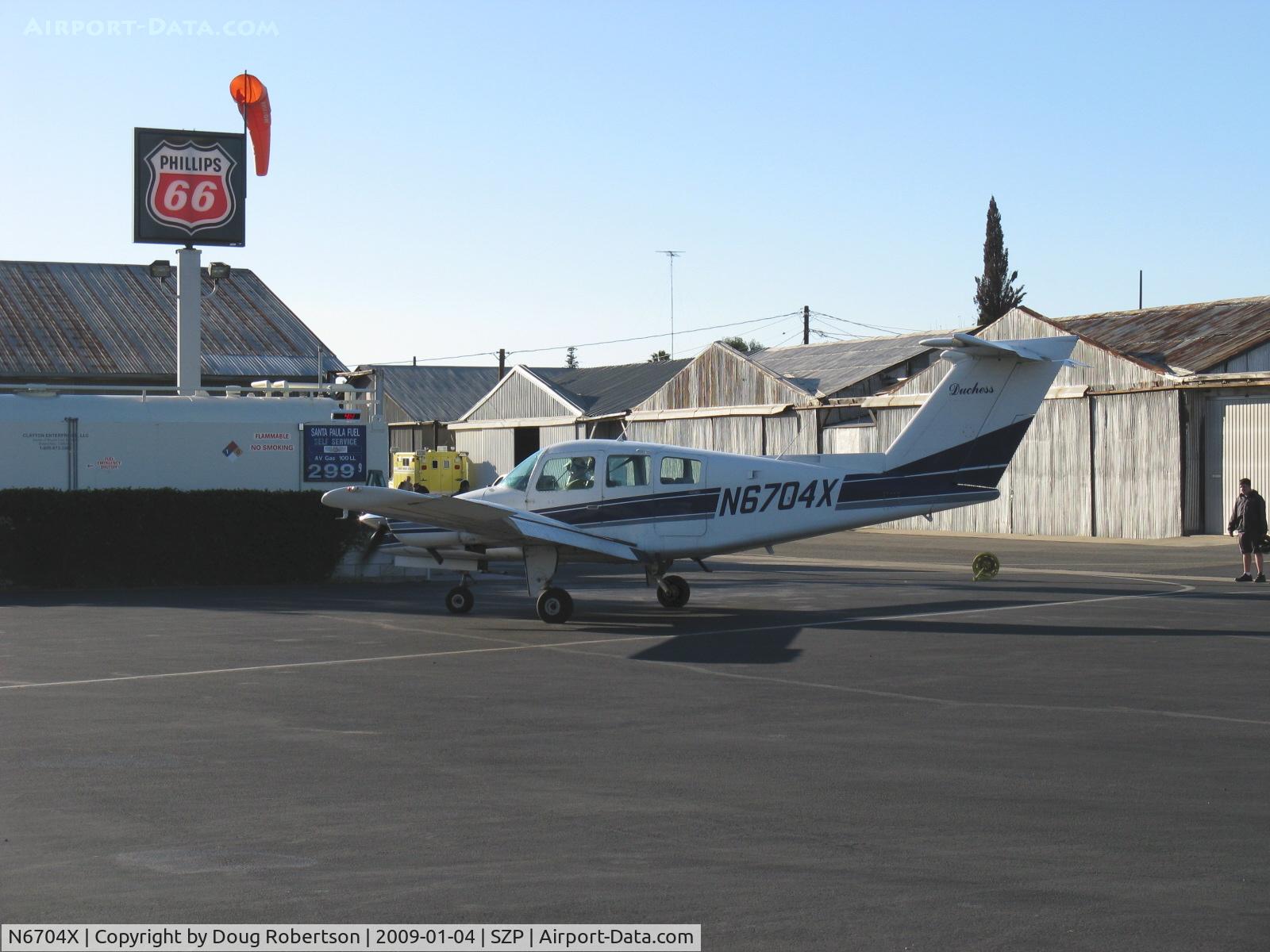 N6704X, 1979 Beech 76 Duchess C/N ME-291, 1979 Beech 76 DUCHESS, two Lycoming O&VO-360 180 Hp each, CS props, T tail, refueling
