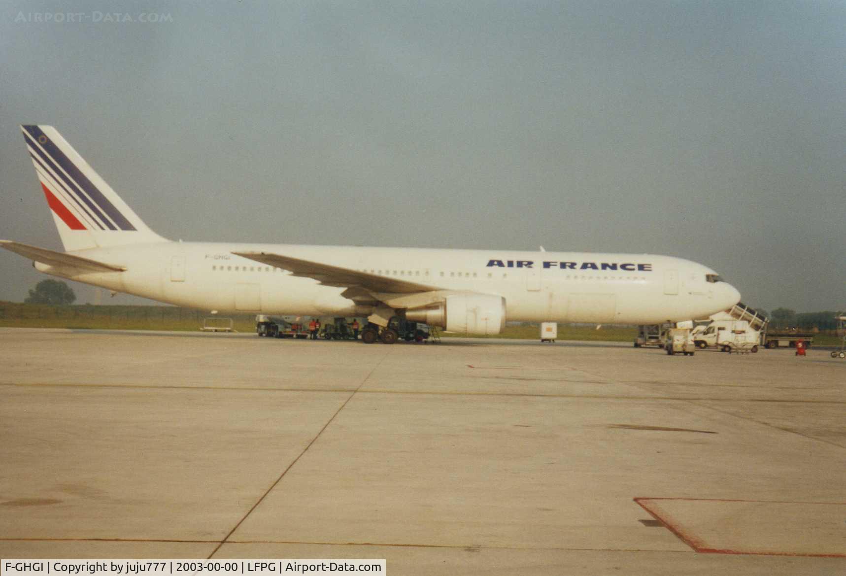 F-GHGI, 1993 Boeing 767-328 C/N 27135, at Roissy Charle de Gaulle