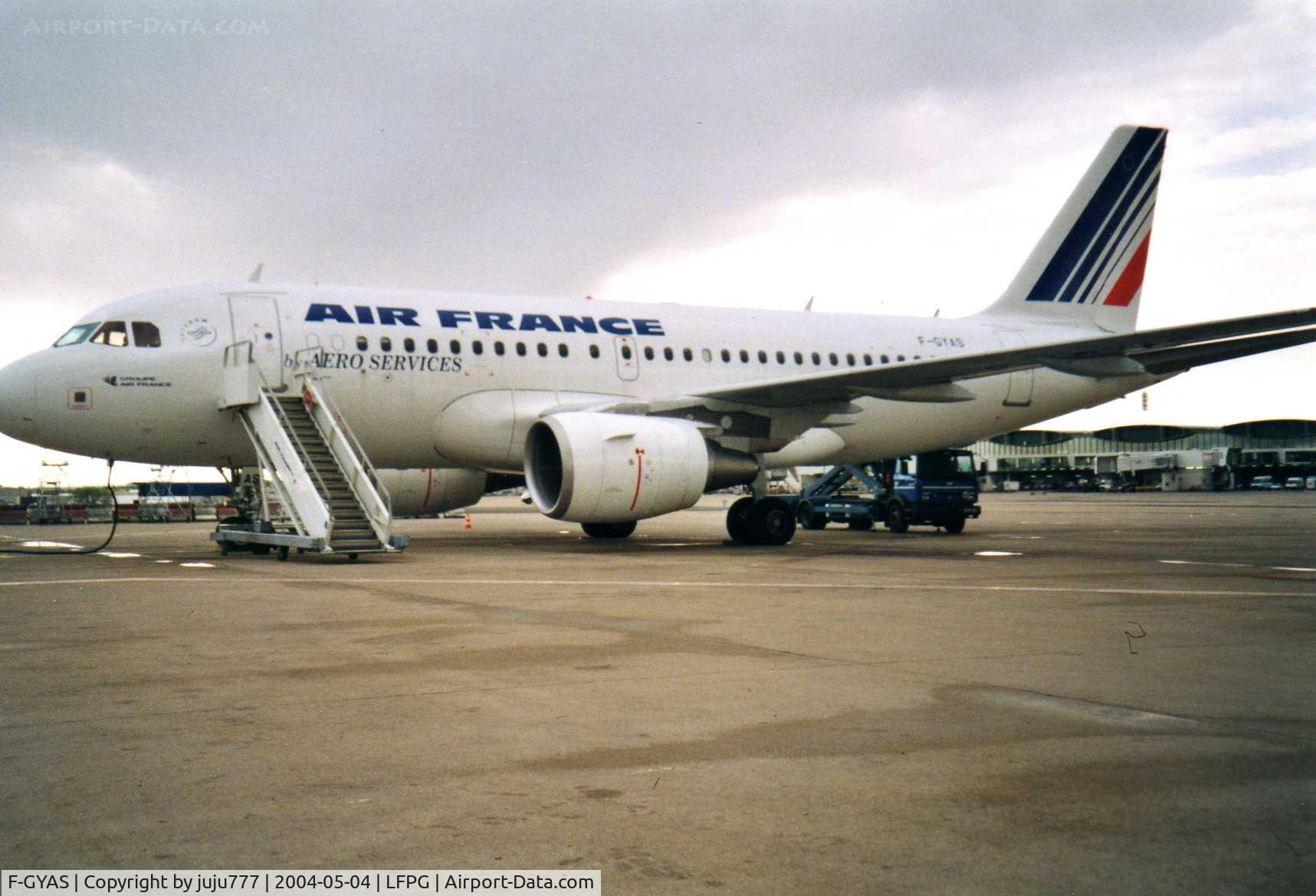 F-GYAS, 2003 Airbus A319-115LR C/N 1999, at Roissy Charle de Gaulle