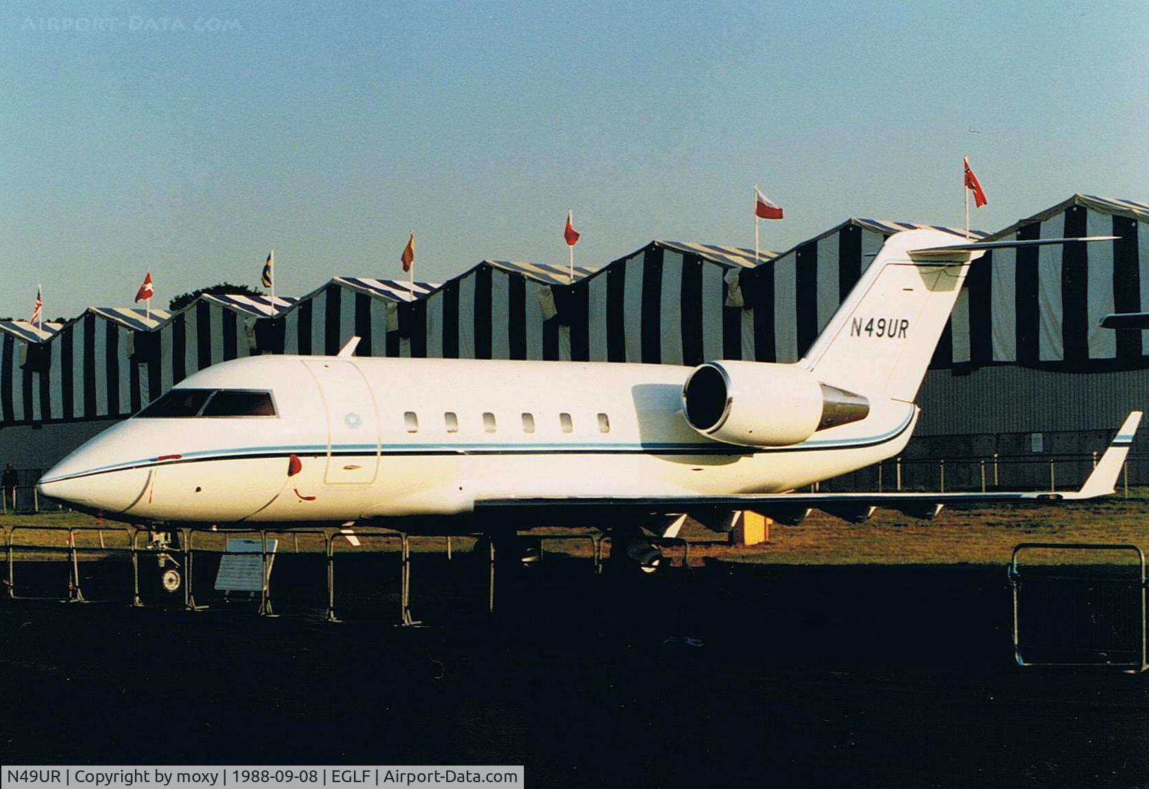 N49UR, 1987 Canadair Challenger 601-3A (CL-600-2B16) C/N 5016, Canadair Challenger 601-3A Cn 5016