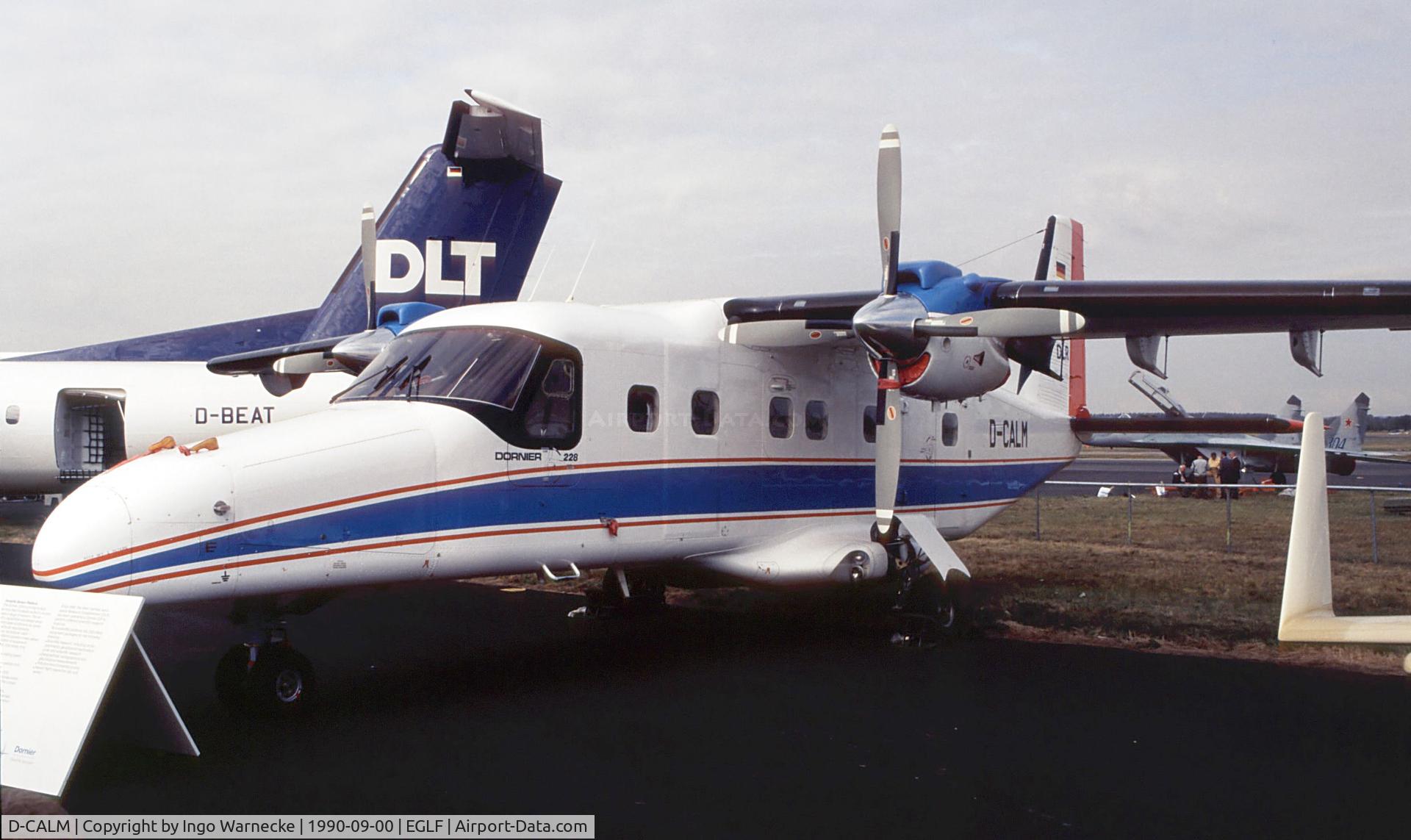 D-CALM, 1985 Dornier 228-101 C/N 7051, Dornier Do 228-101 of DLR  at Farnborough International 1990