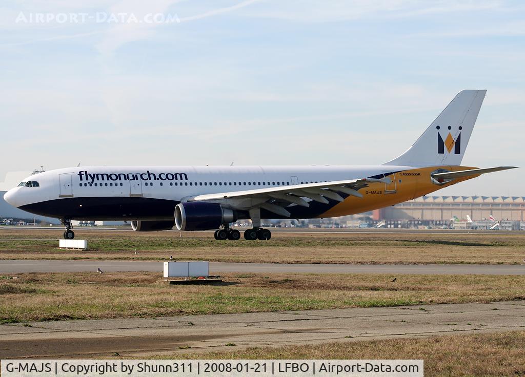 G-MAJS, 1991 Airbus A300B4-605R C/N 604, Rolling holding point rwy 32R for departure...