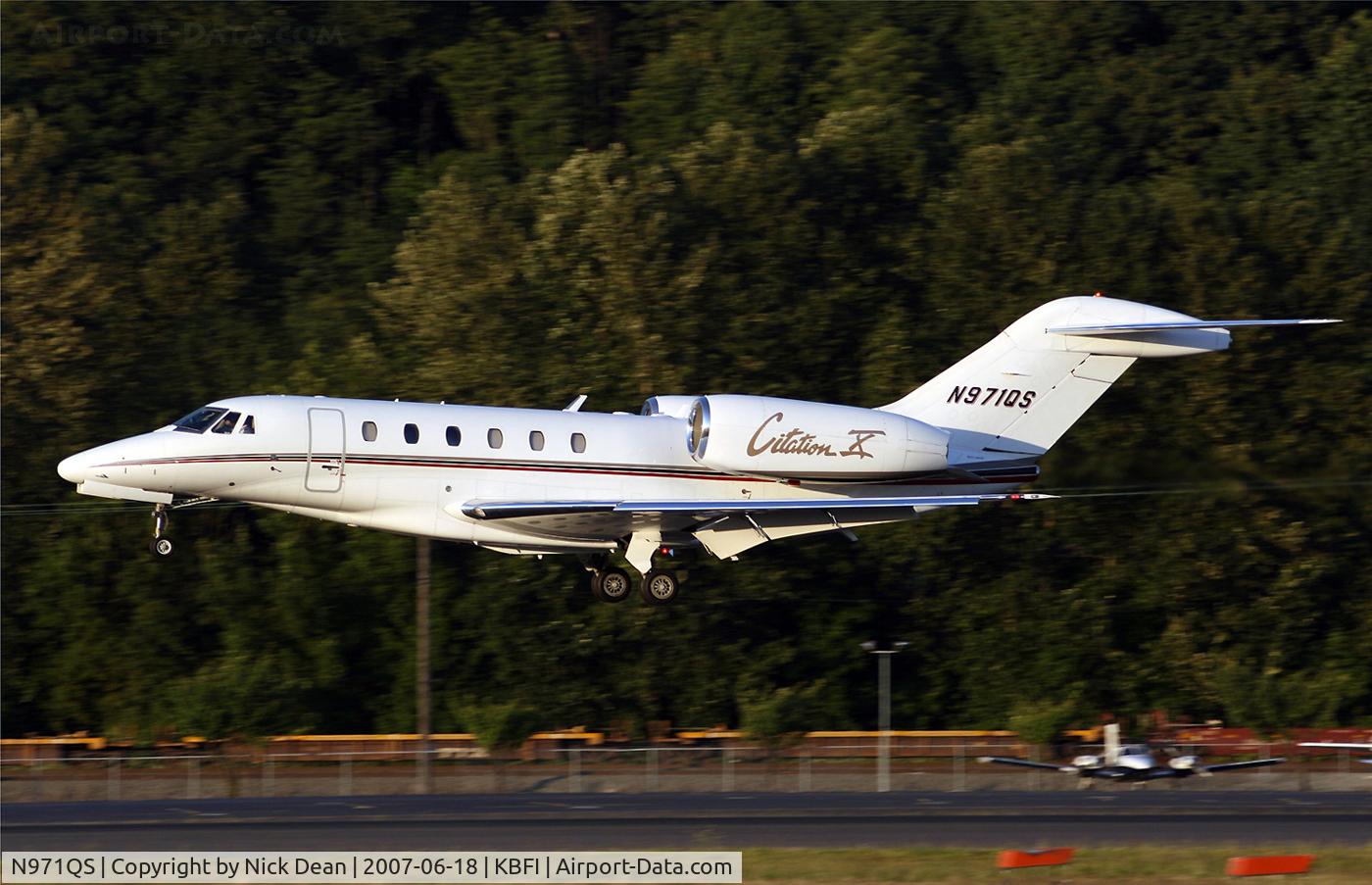 N971QS, 1999 Cessna 750 Citation X Citation X C/N 750-0071, KBFI
