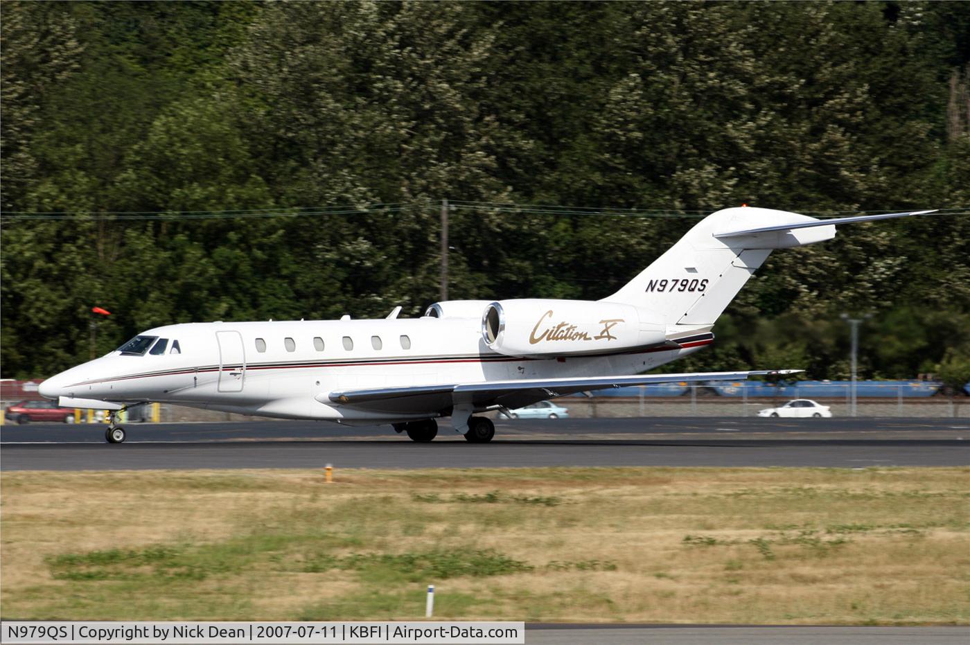 N979QS, 1999 Cessna 750 Citation X Citation X C/N 750-0079, KBFI