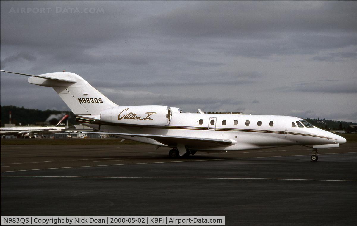 N983QS, 1999 Cessna 750 Citation X C/N 750-0083, KBFI