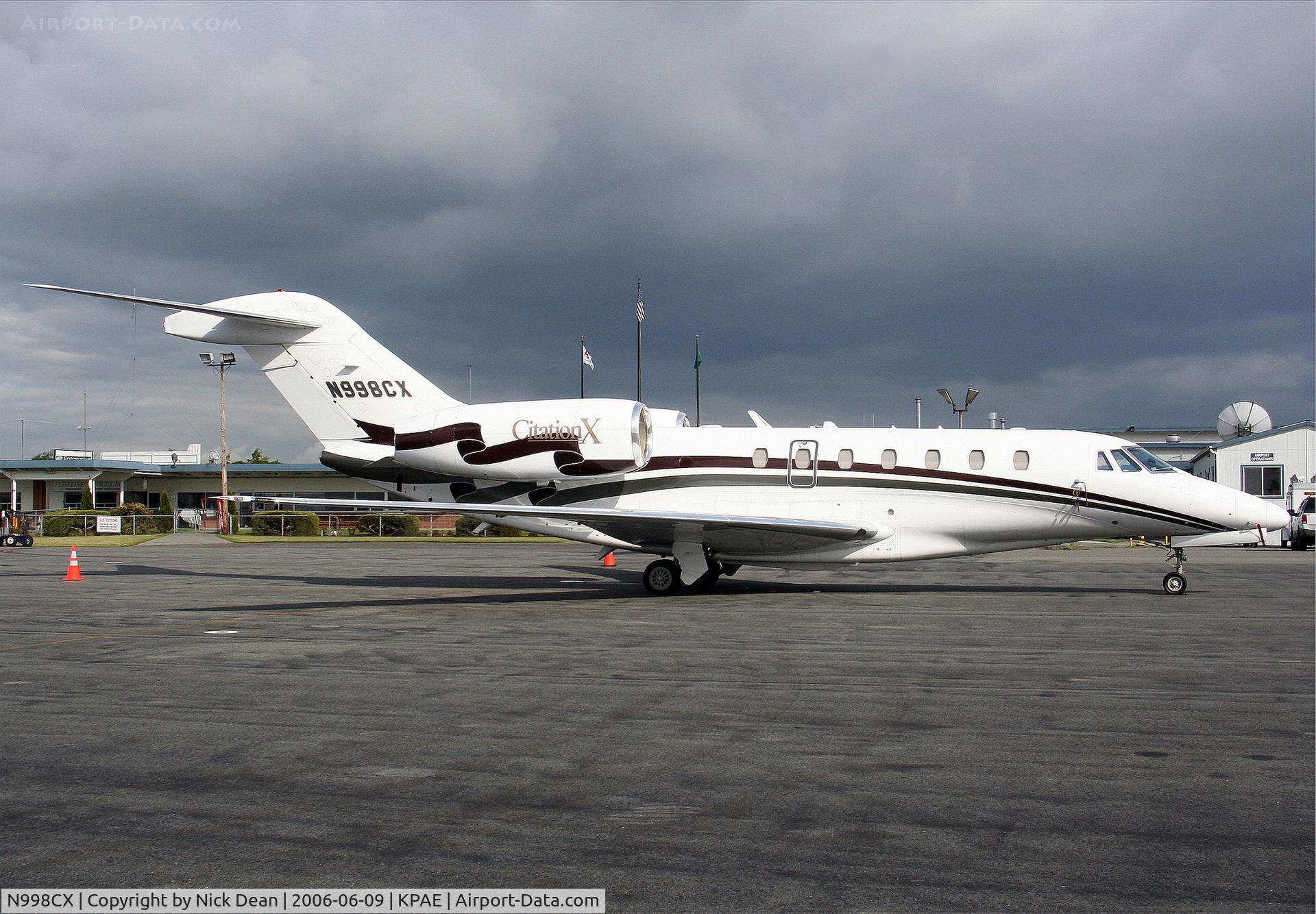 N998CX, 1999 Cessna 750 Citation X C/N 750-0098, KPAE