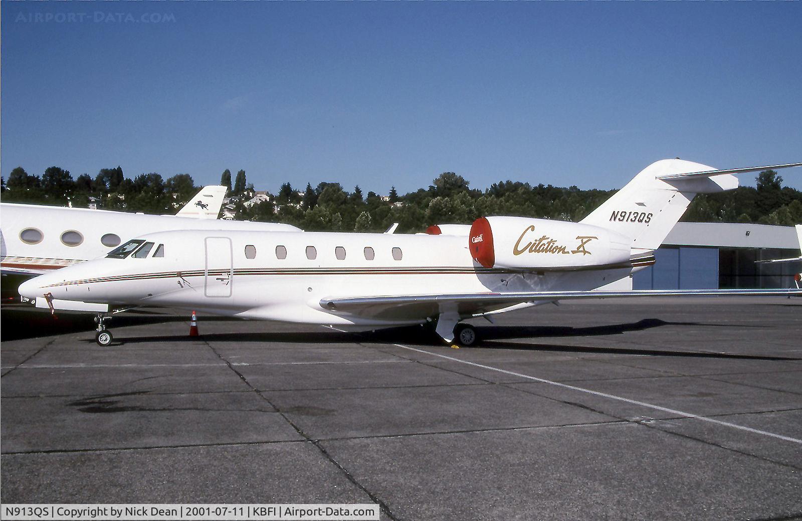 N913QS, 2000 Cessna 750 Citation X Citation X C/N 750-0113, KBFI
