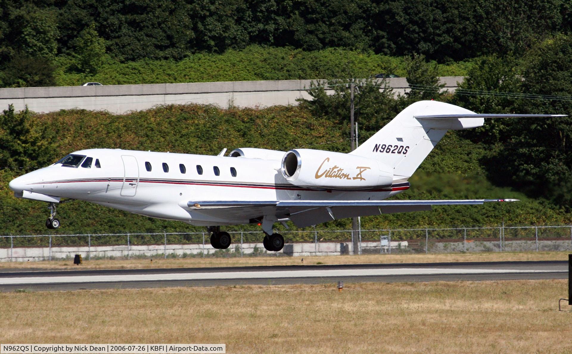N962QS, 2000 Cessna 750 Citation X C/N 750-0126, KBFI