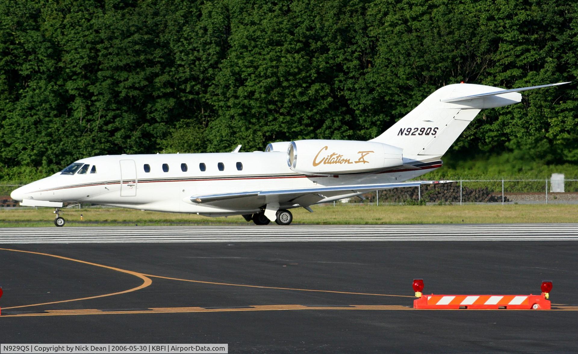 N929QS, 2000 Cessna 750 Citation X Citation X C/N 750-0129, KBFI