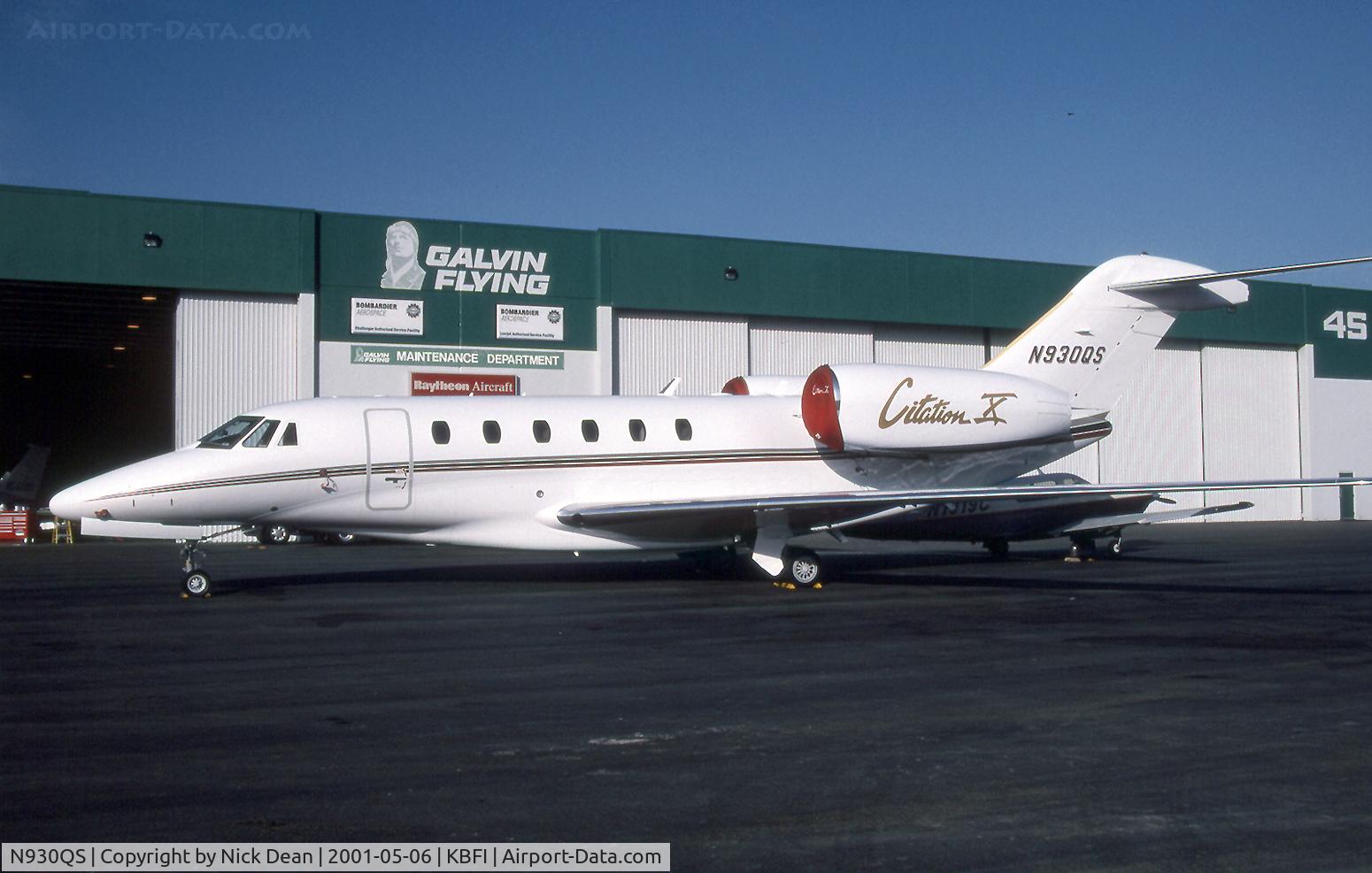 N930QS, 2000 Cessna 750 Citation X C/N 750-0130, KBFI