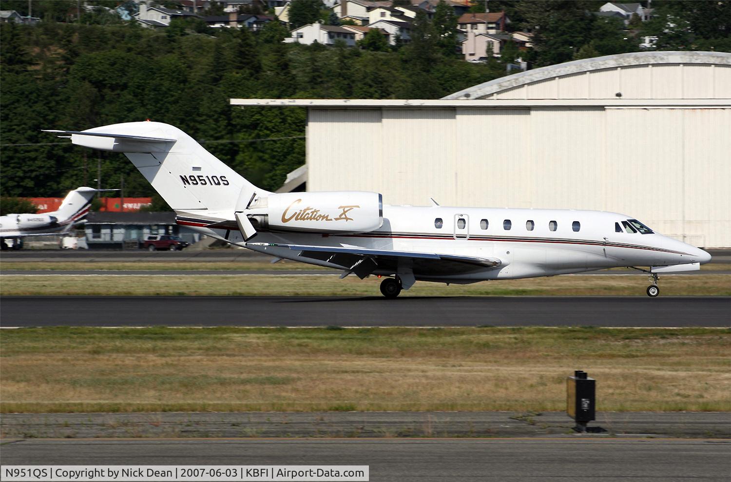 N951QS, 2001 Cessna 750 Citation X Citation X C/N 750-0151, KBFI