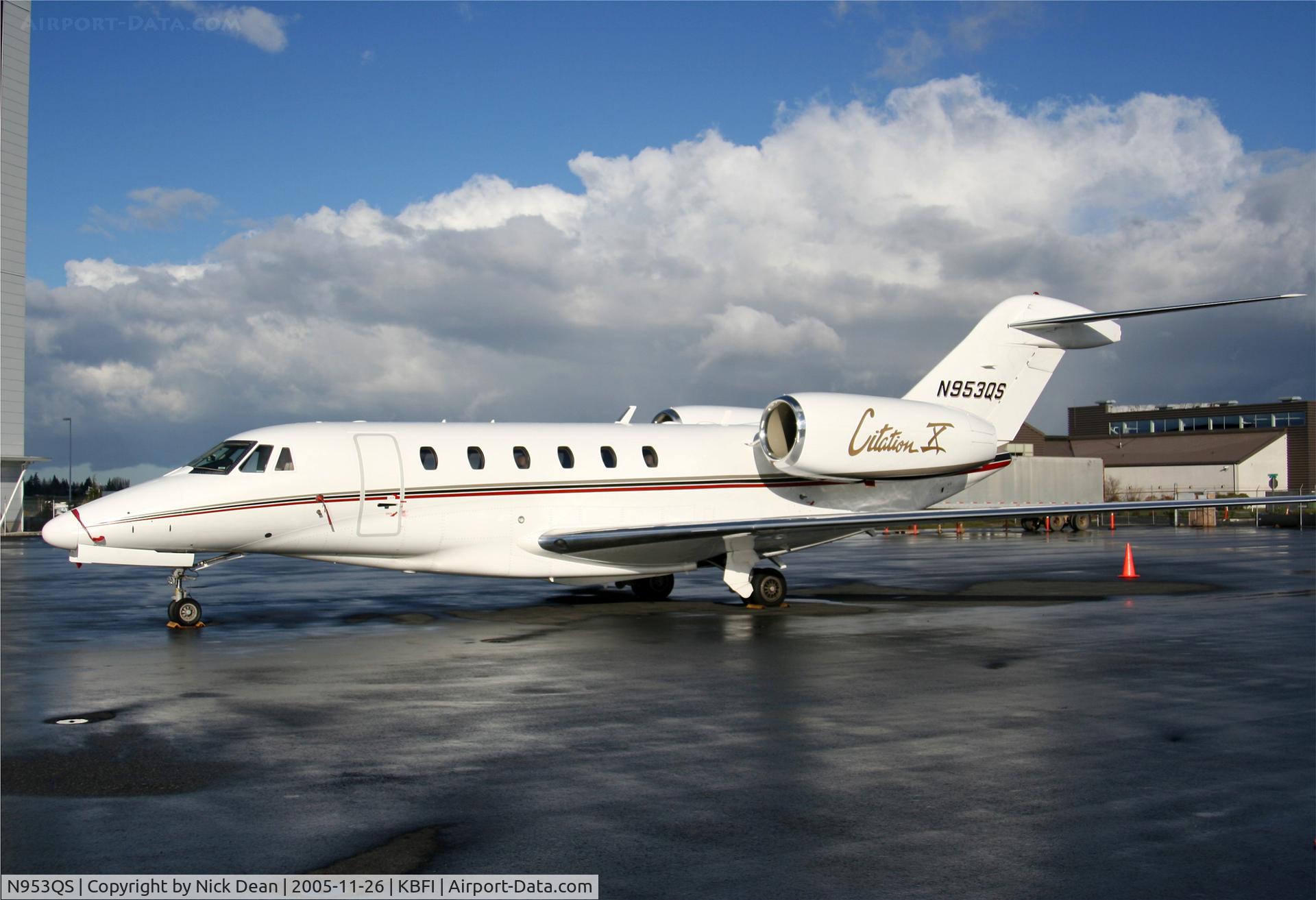 N953QS, 2001 Cessna 750 Citation X Citation X C/N 750-0153, KBFI