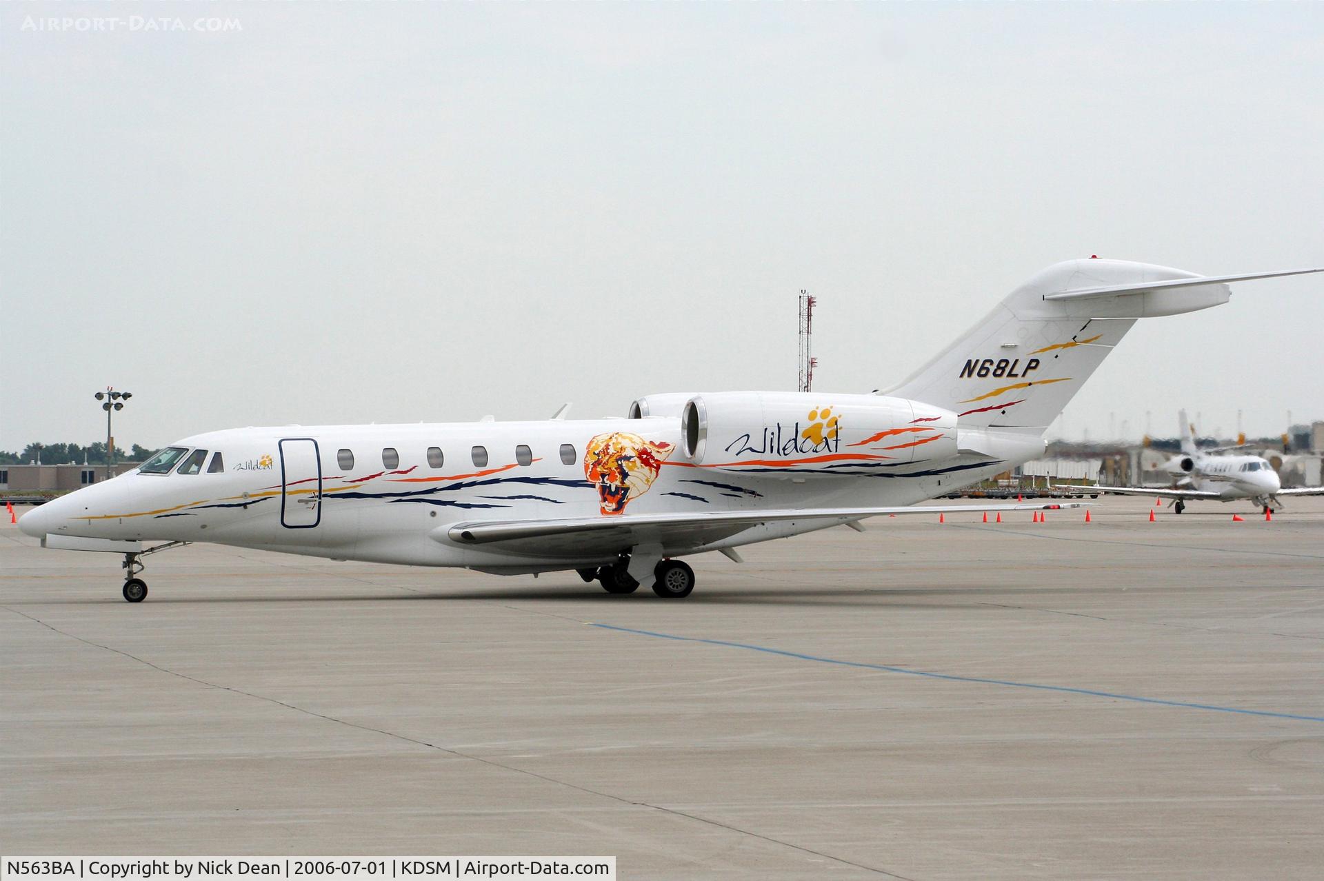 N563BA, 2001 Cessna 750 Citation X C/N 750-0169, KDSM (Seen here the second CX to carry N68LP this airframe is currently registered N563BA as posted)