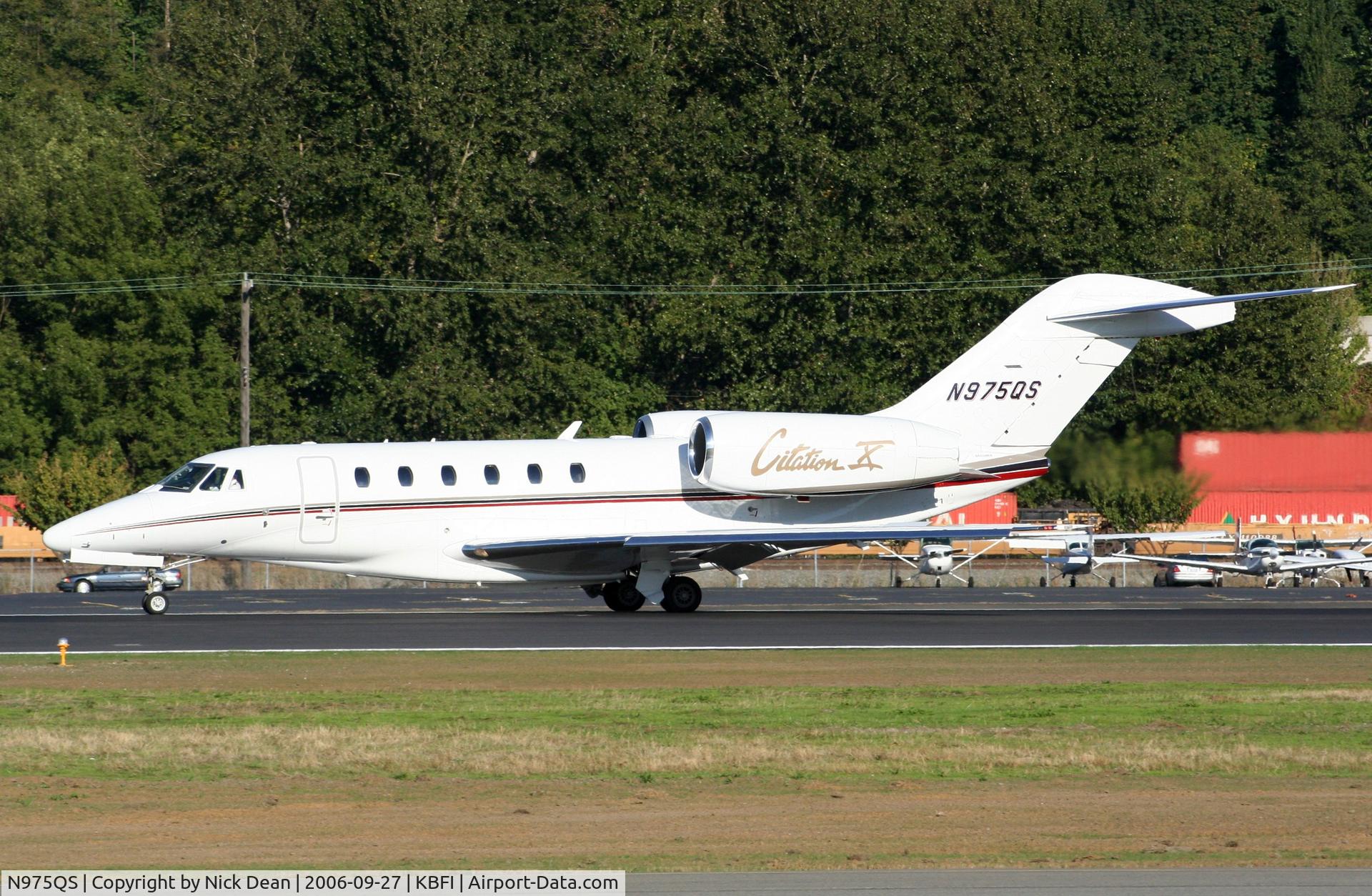 N975QS, 2002 Cessna 750 Citation X C/N 750-0175, KBFI