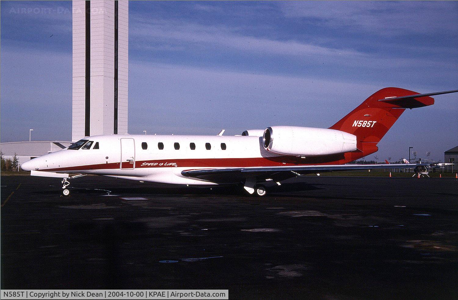 N585T, 2002 Cessna 750 Citation X Citation X C/N 750-0197, KPAE (Great titles on the 2 Target CX's 