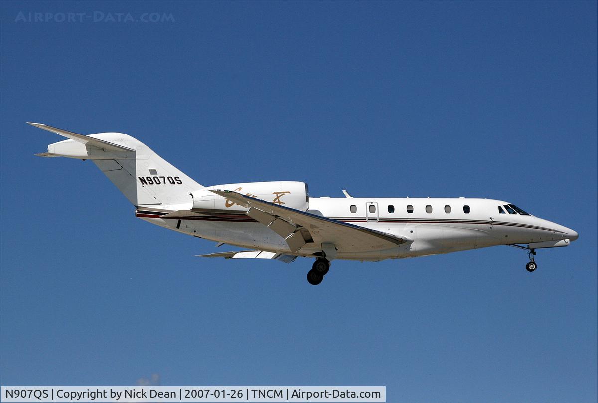 N907QS, 2002 Cessna 750 Citation X C/N 750-0201, TNCM