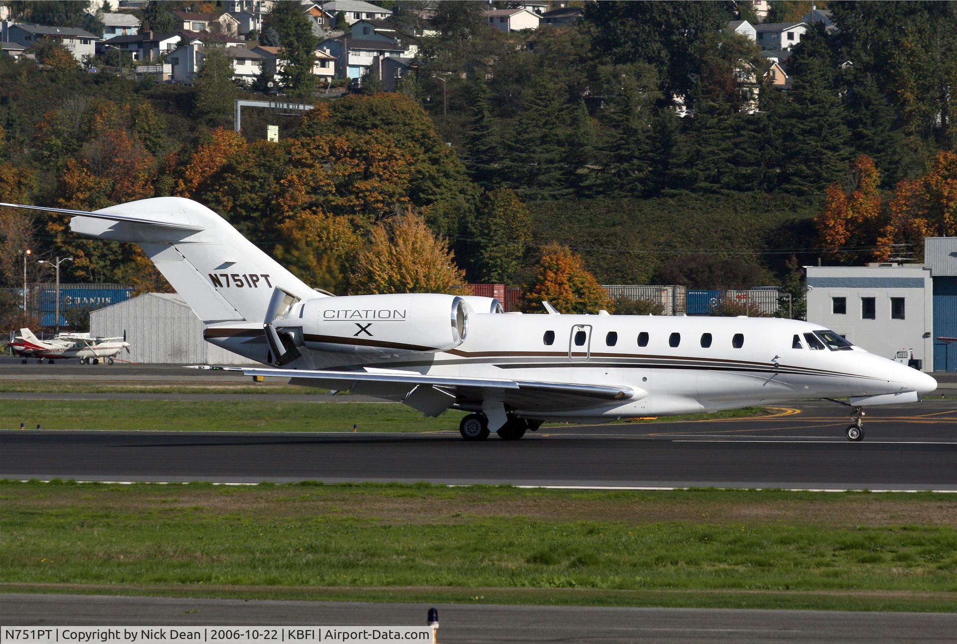 N751PT, 2005 Cessna 750 Citation X Citation X C/N 750-0247, KBFI