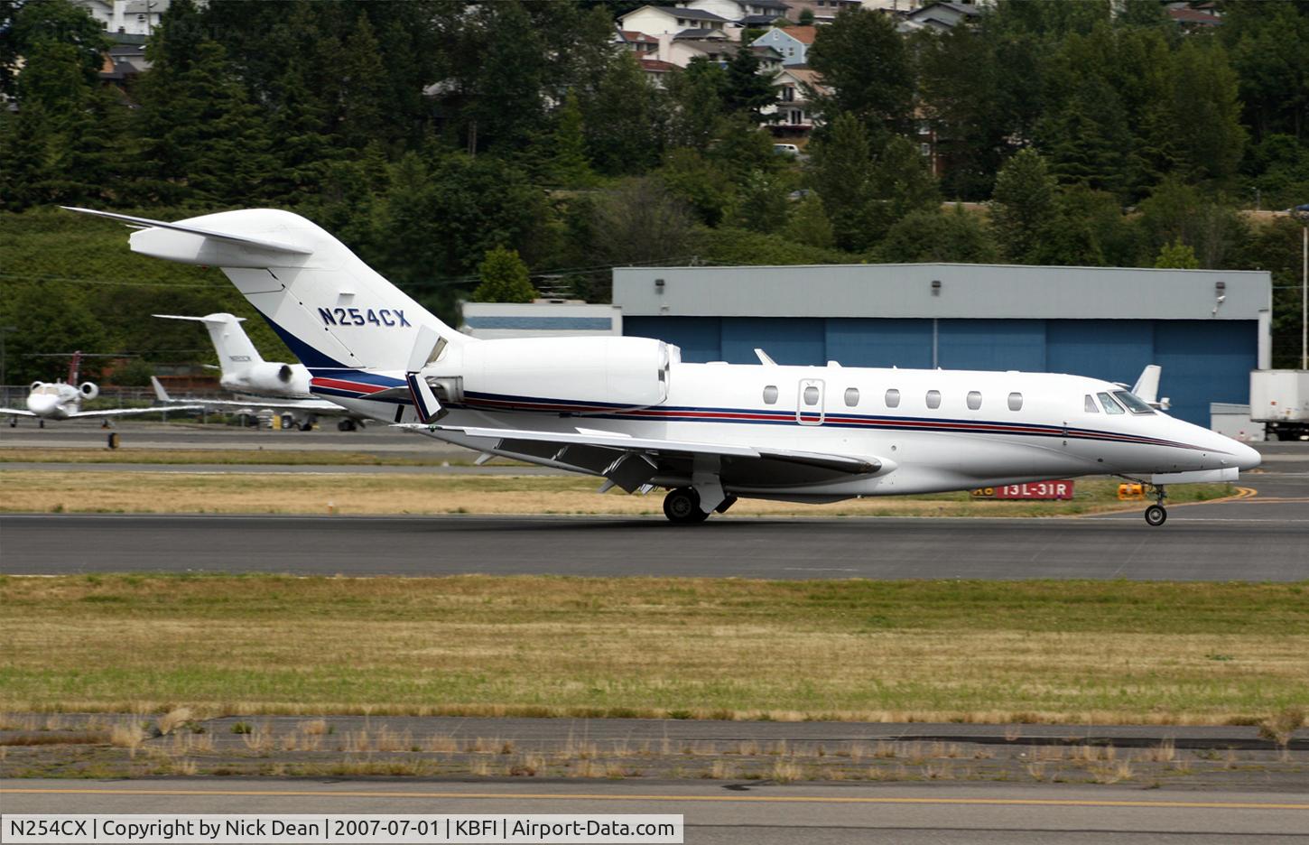 N254CX, 1996 Cessna 750 Citation X Citation X C/N 750-0254, KBFI (Manufacturer year 2006 not 1996 incorrectly listed)
