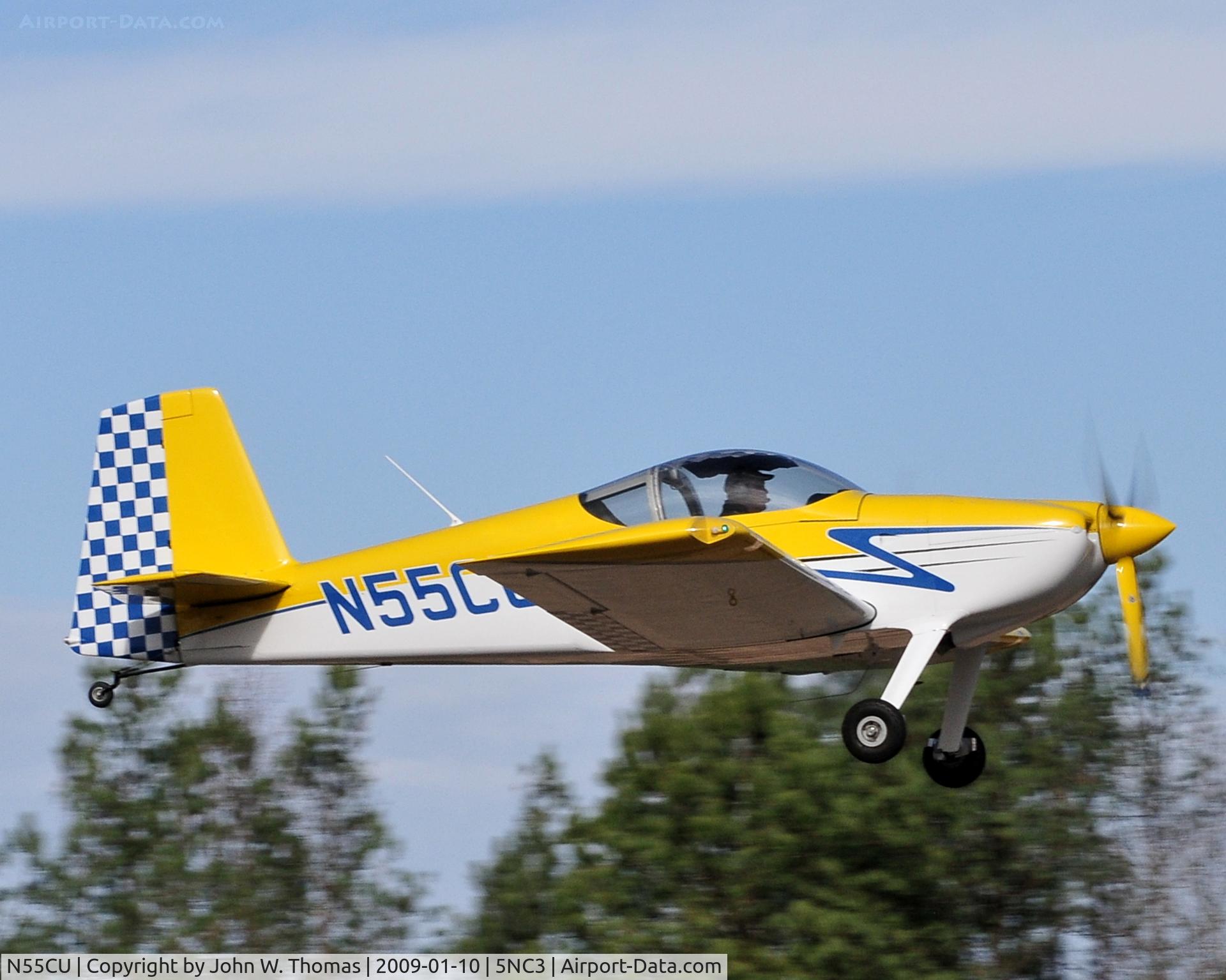 N55CU, 2007 Vans RV-7 C/N 72289, Departing runway 13