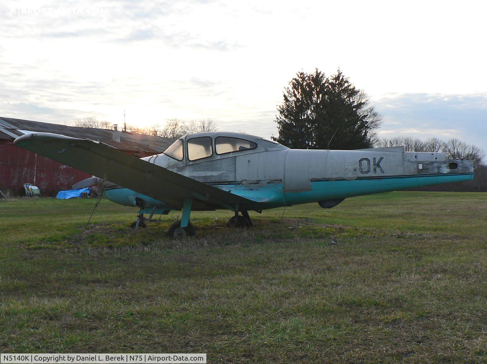 N5140K, 1950 Ryan Navion A C/N NAV-4-2040, Minus its tailfeathers, this sad 1950 Navion is rotting away.