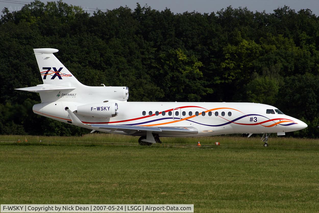 F-WSKY, 2007 Dassault Falcon 7X C/N 3, LSGG