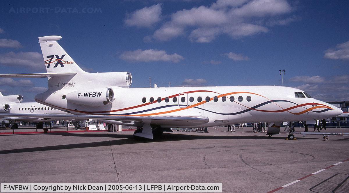 F-WFBW, 2005 Dassault Falcon 7X C/N 001, LFPB Paris Le Bourget C/N 1