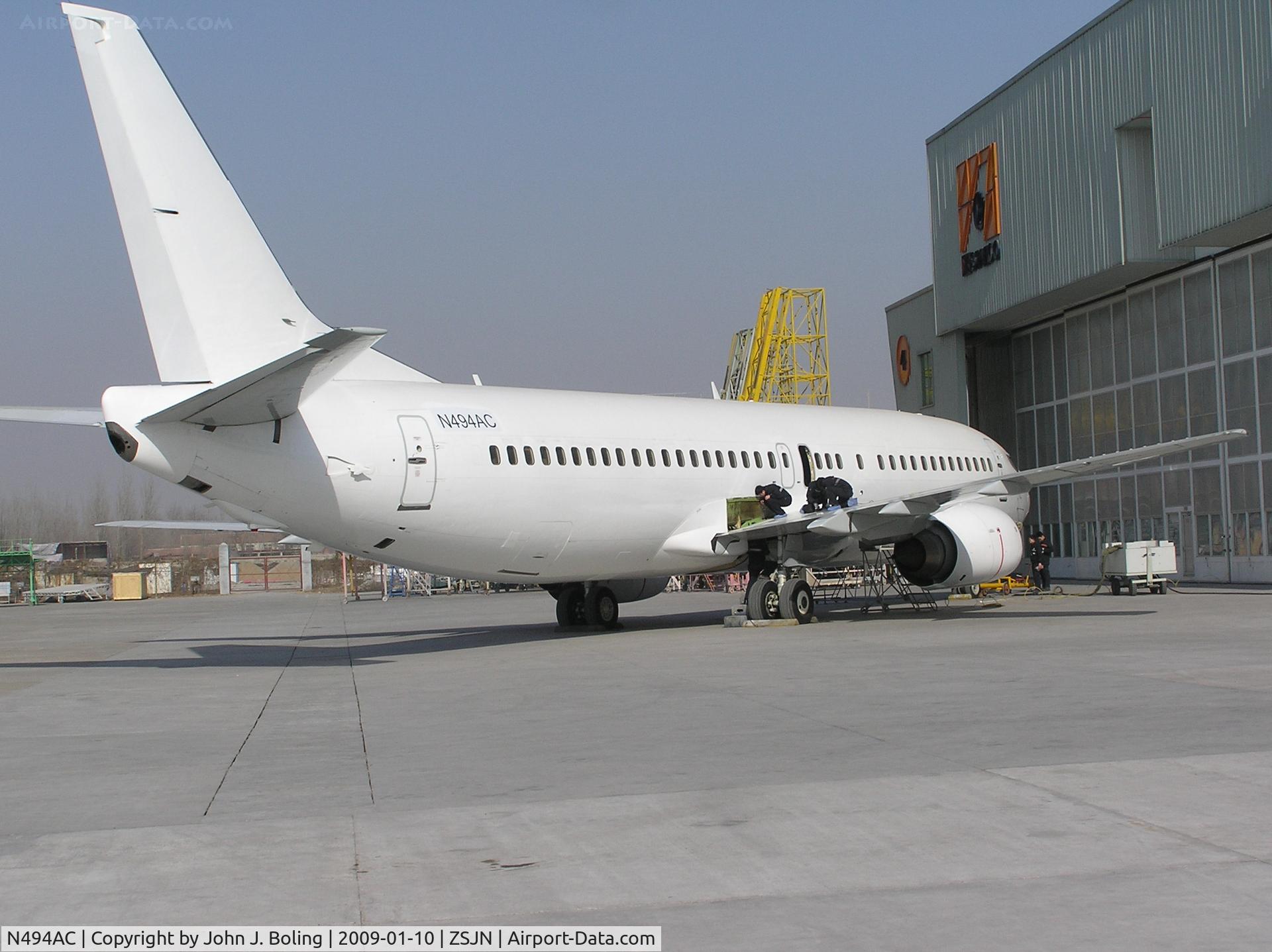 N494AC, 1989 Boeing 737-4YO C/N 24494, Boeing 737-4YO, MSN 24494 getting final repairs at STAECO MRO following C check.