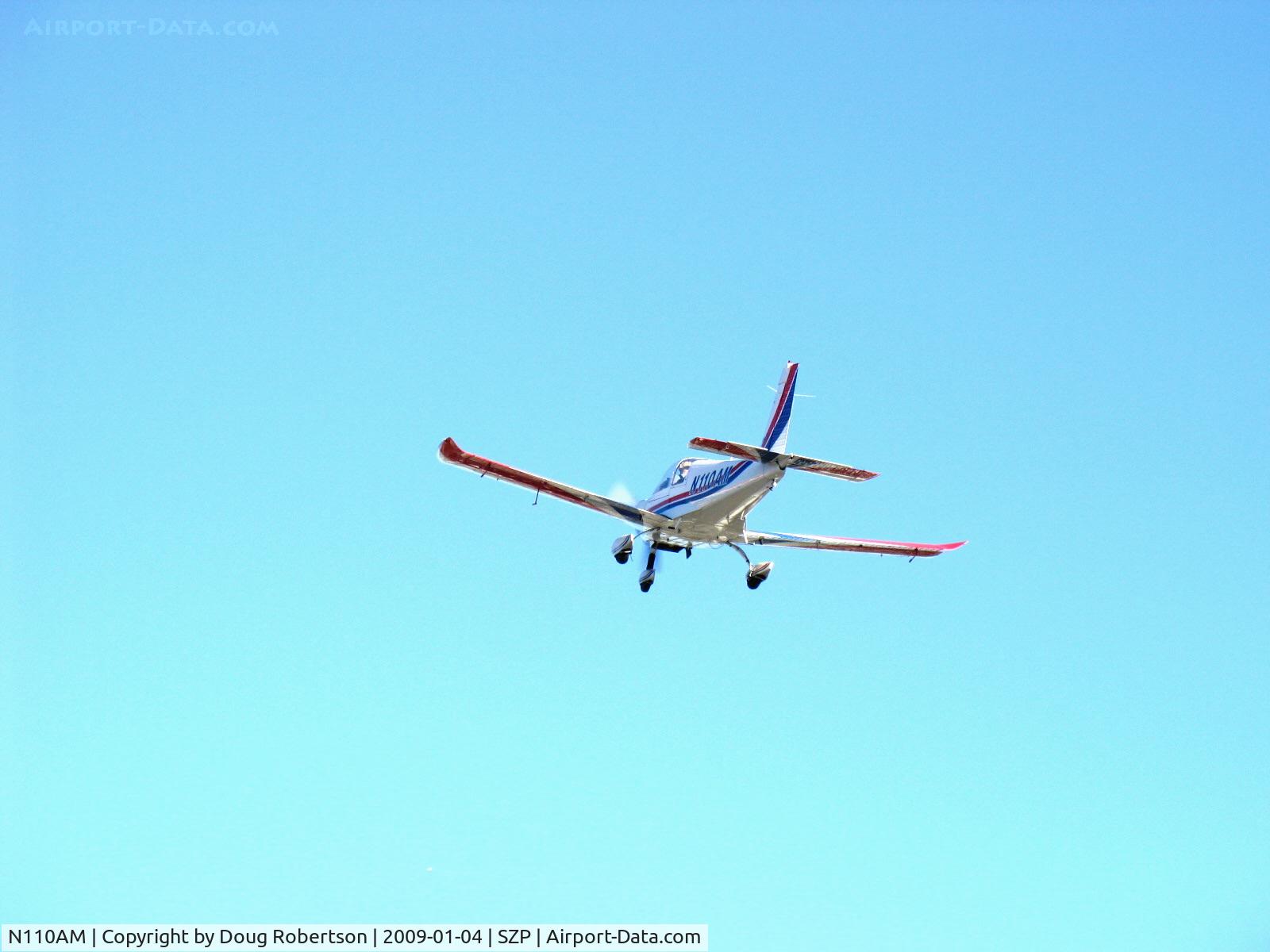 N110AM, 1996 Zlin Z-242L C/N 0727, 1996 Moravan Zlin Z242L fully aerobatic, Lycoming AEIO-360-B 200 Hp, takeoff climb Rwy 04