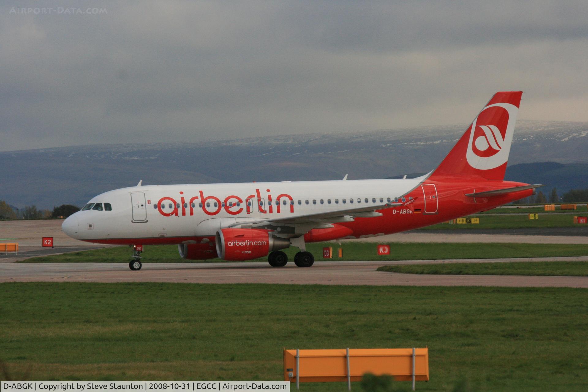 D-ABGK, 2008 Airbus A319-112 C/N 3447, Taken at Manchester Airport, October 2008