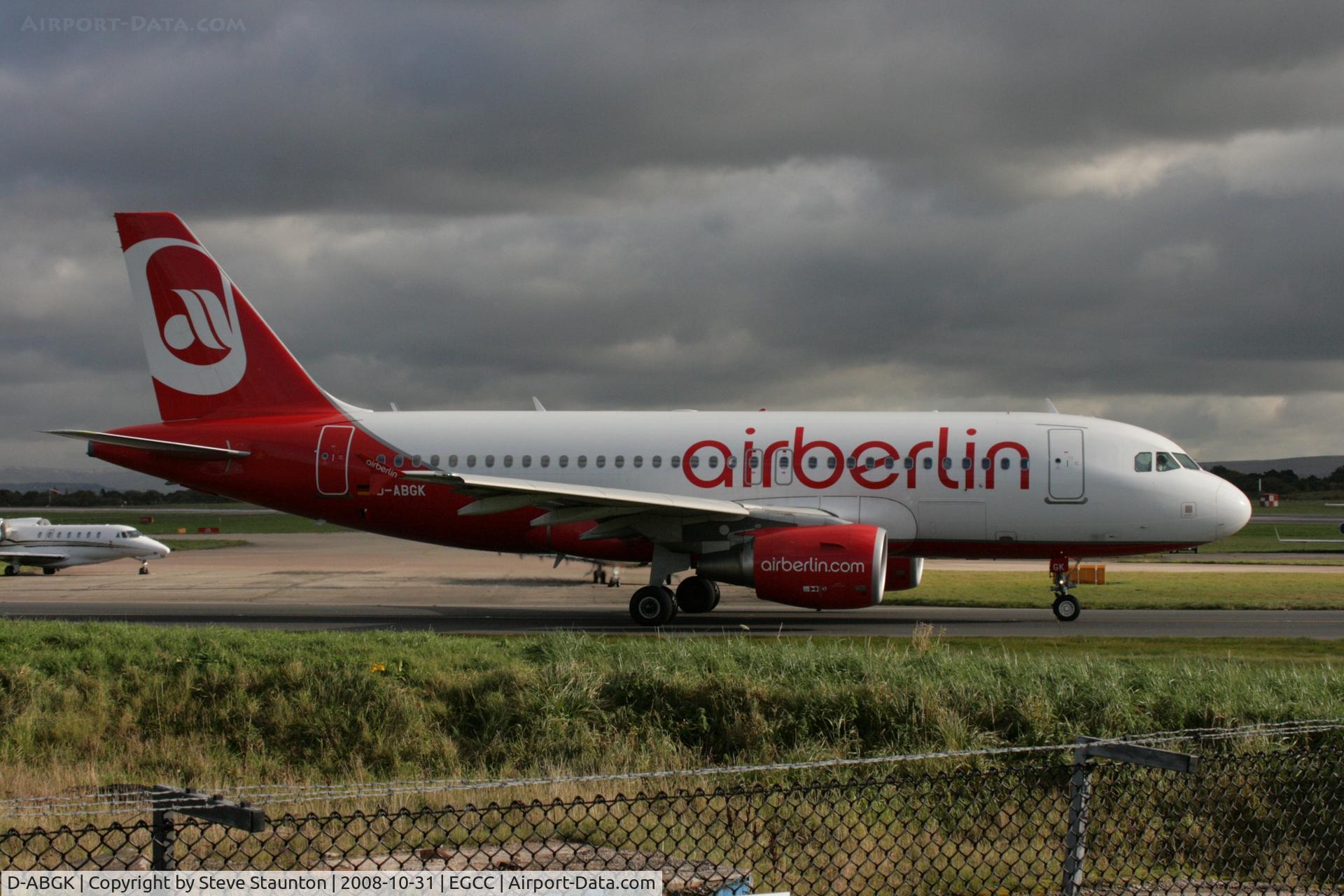 D-ABGK, 2008 Airbus A319-112 C/N 3447, Taken at Manchester Airport, October 2008