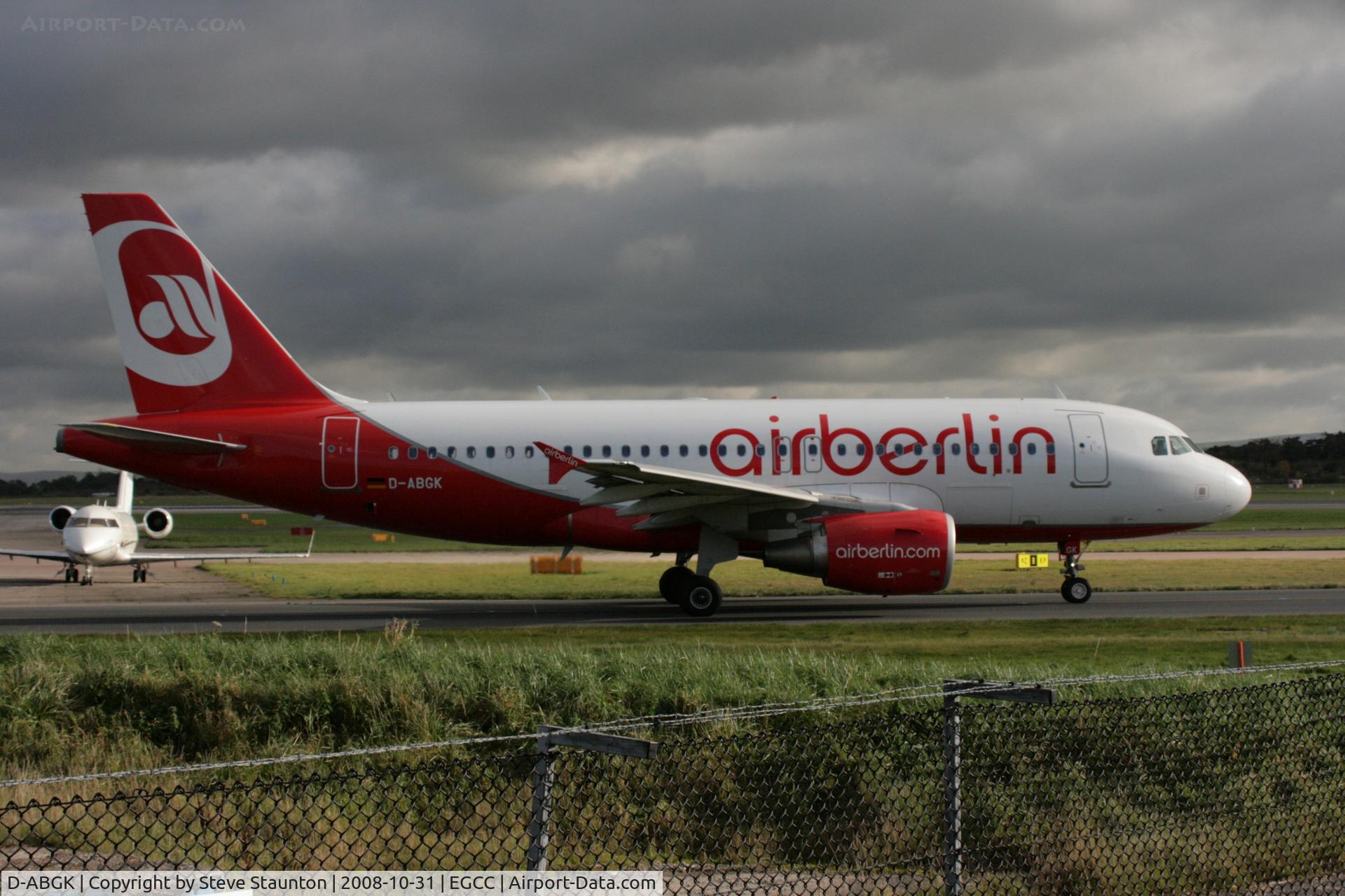 D-ABGK, 2008 Airbus A319-112 C/N 3447, Taken at Manchester Airport, October 2008