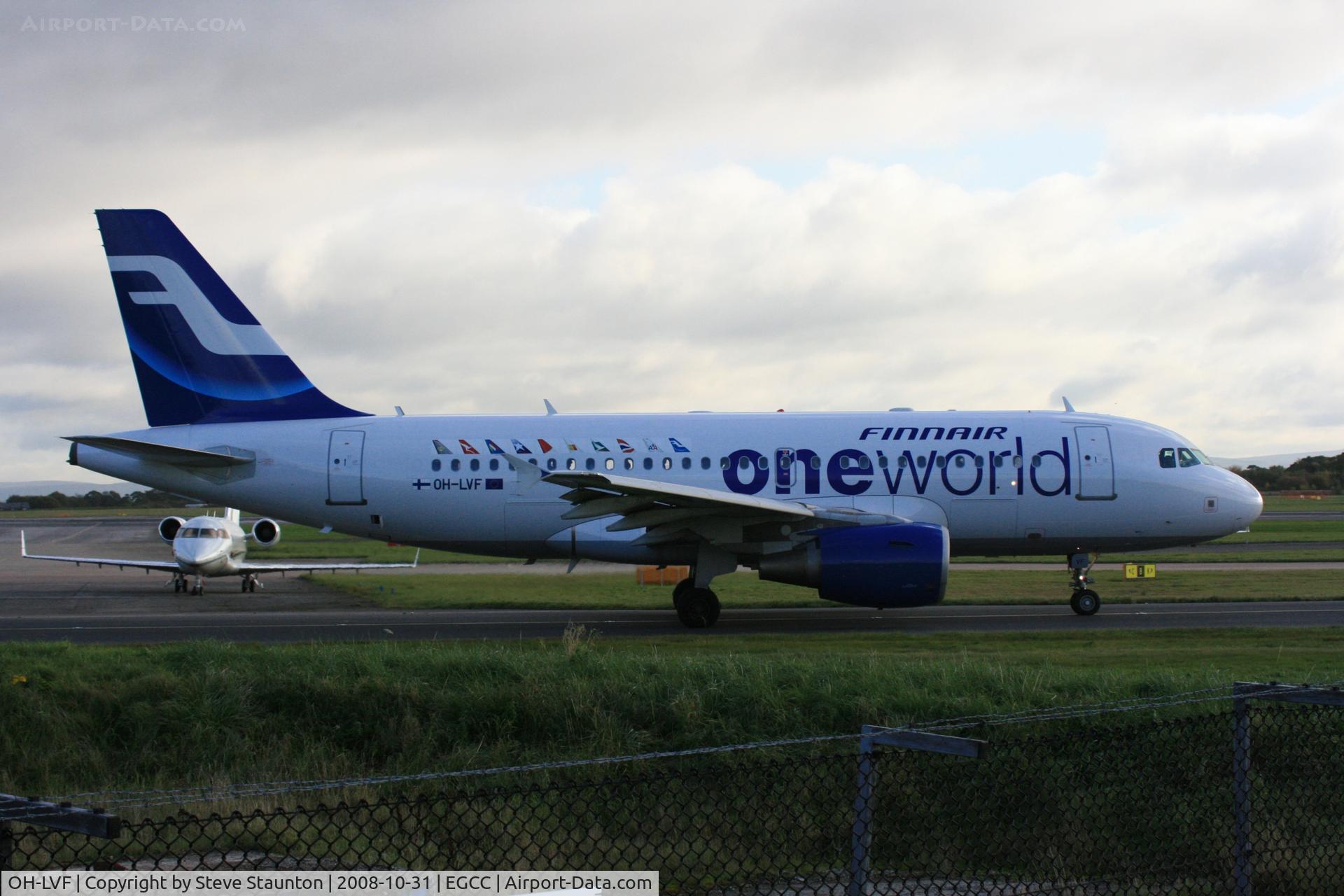 OH-LVF, 2002 Airbus A319-112 C/N 1808, Taken at Manchester Airport, October 2008