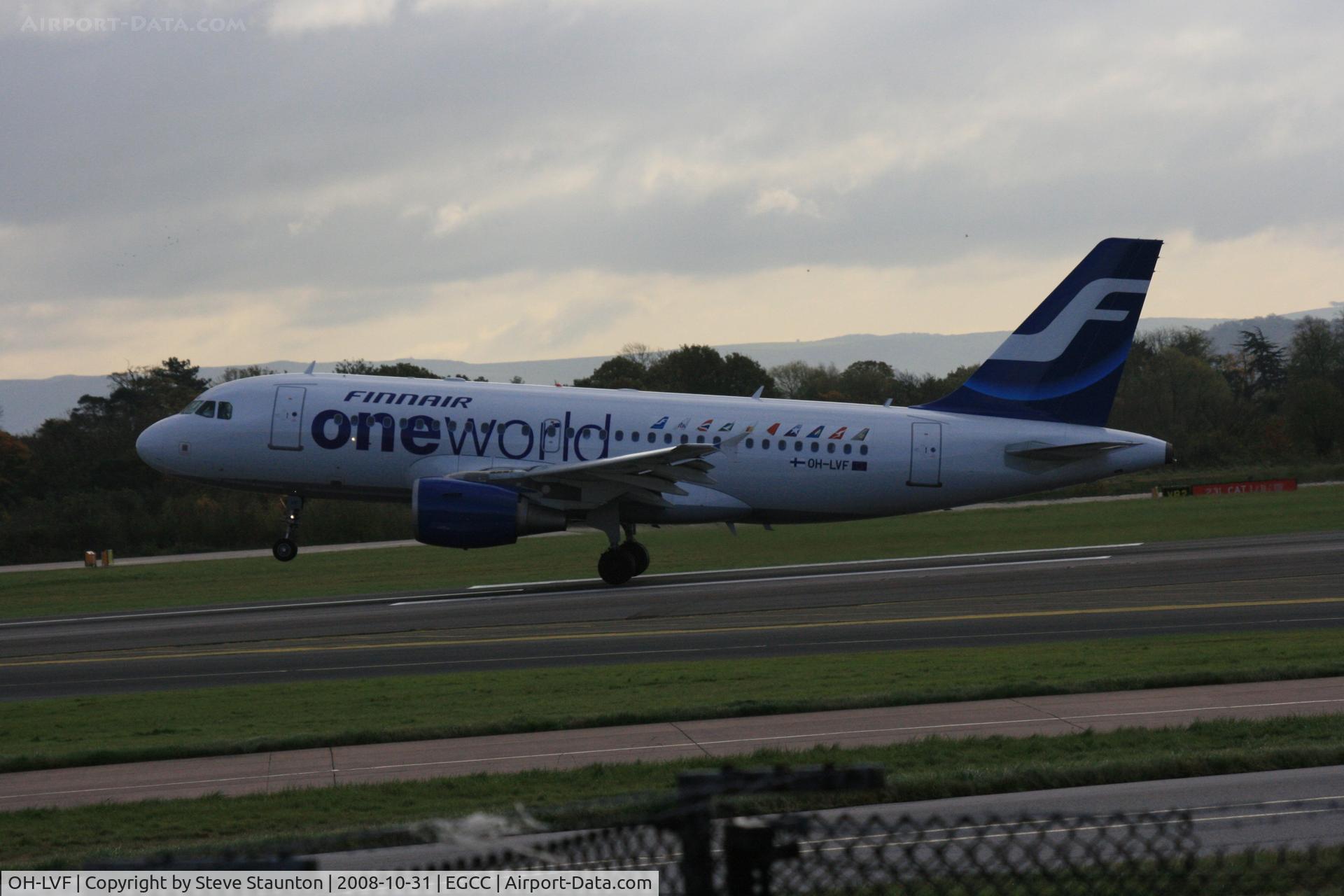 OH-LVF, 2002 Airbus A319-112 C/N 1808, Taken at Manchester Airport, October 2008