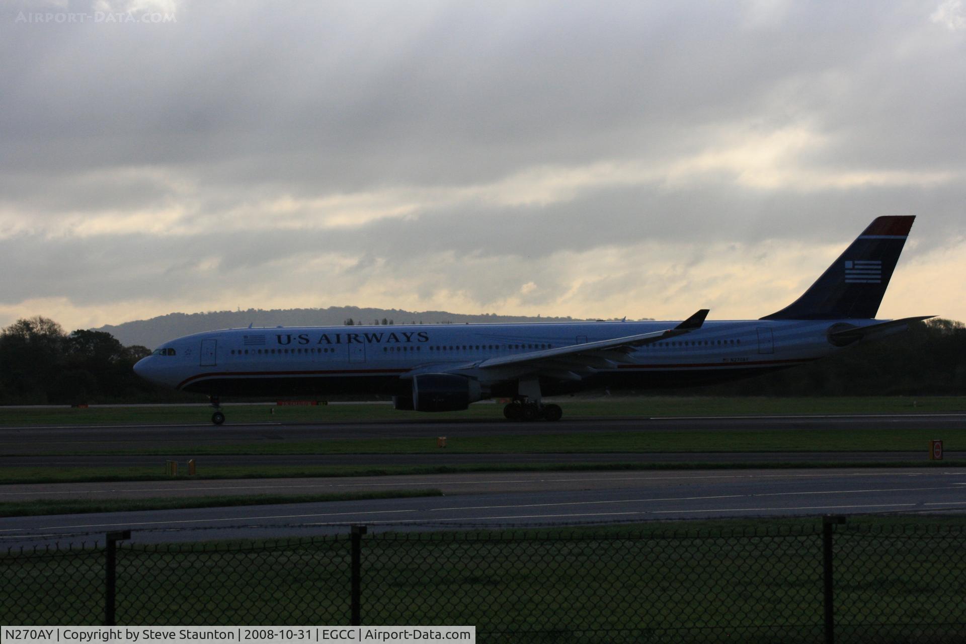 N270AY, 2000 Airbus A330-323 C/N 315, Taken at Manchester Airport, October 2008
