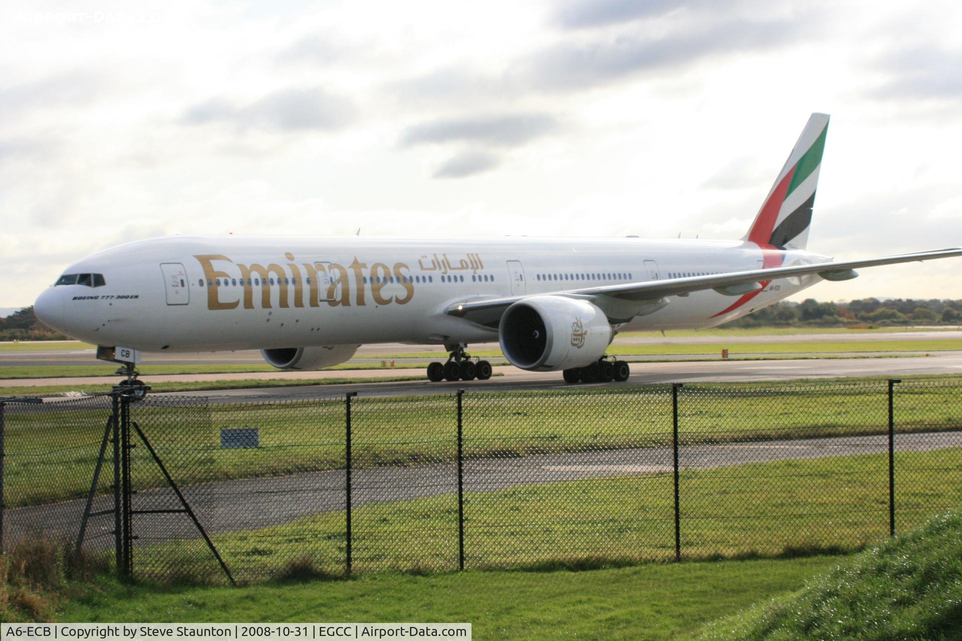 A6-ECB, 2007 Boeing 777-31H/ER C/N 32714, Taken at Manchester Airport, October 2008