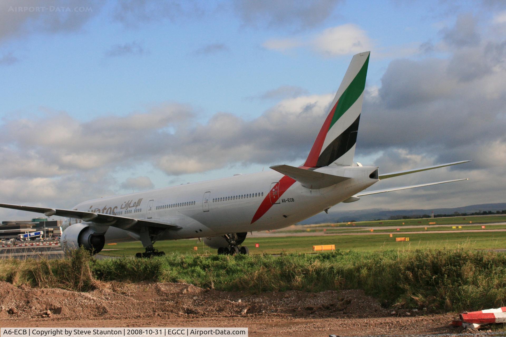 A6-ECB, 2007 Boeing 777-31H/ER C/N 32714, Taken at Manchester Airport, October 2008