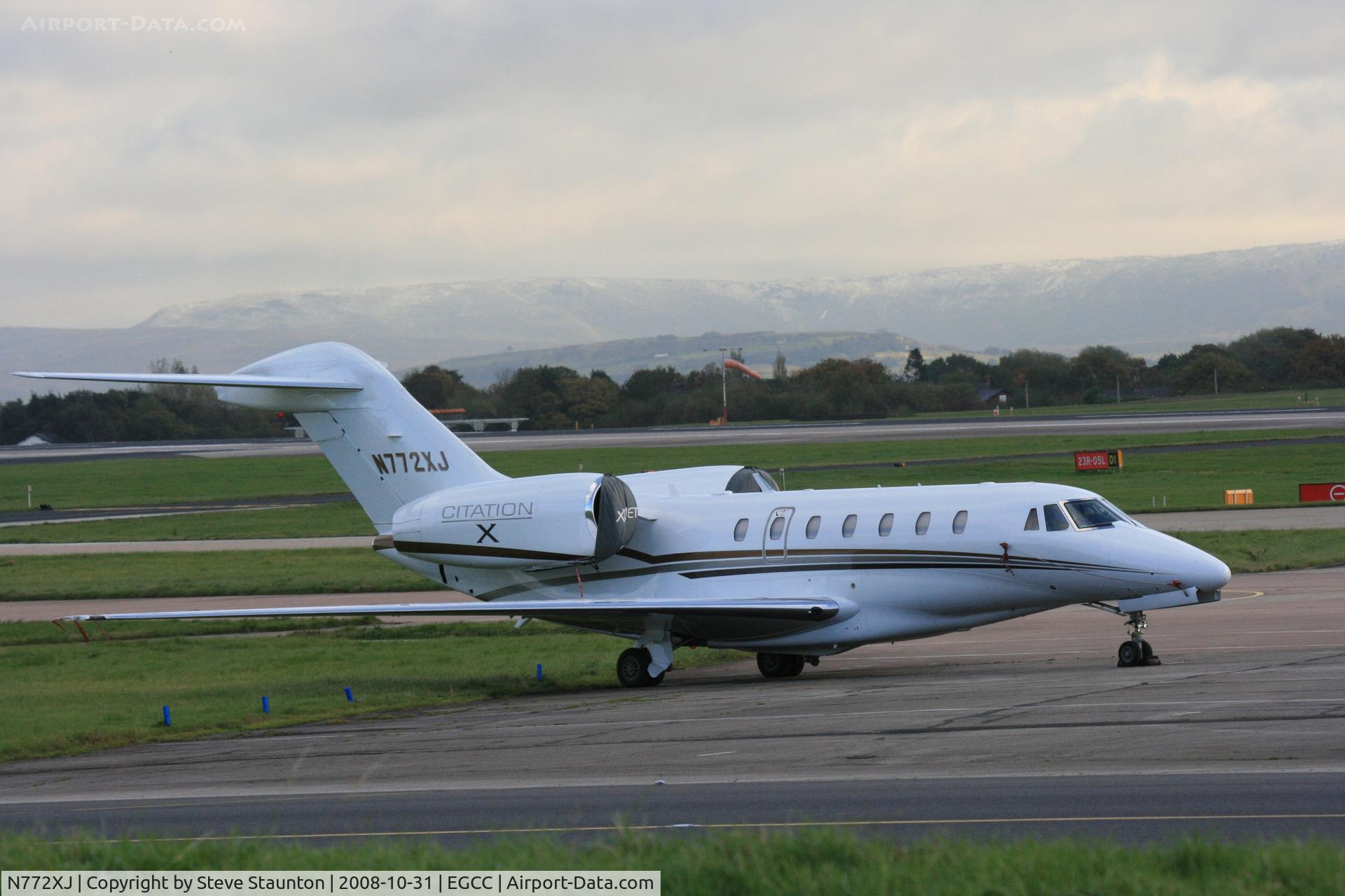N772XJ, 2007 Cessna 750 Citation X Citation X C/N 750-0272, Taken at Manchester Airport, October 2008